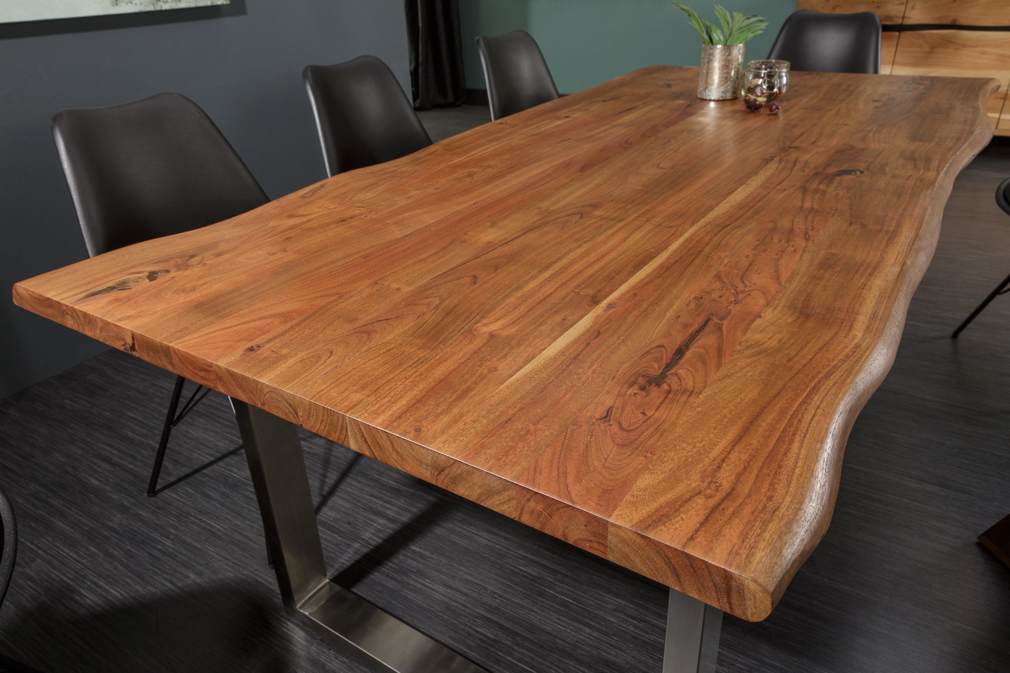 Invicta Masă dining MAMMUT - 180cm | Acacia, Natural | 180x03. Maix90 cm