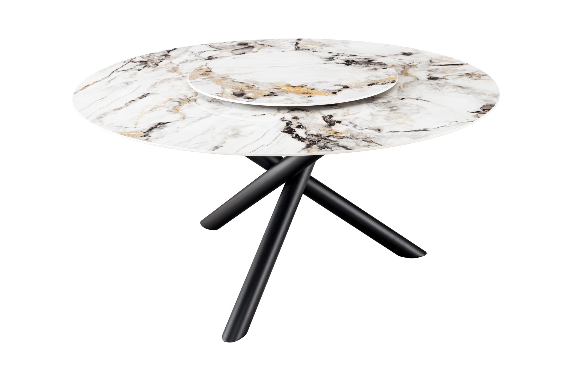 Invicta Masă dining SPIN - 150cm | Marmură, Alb