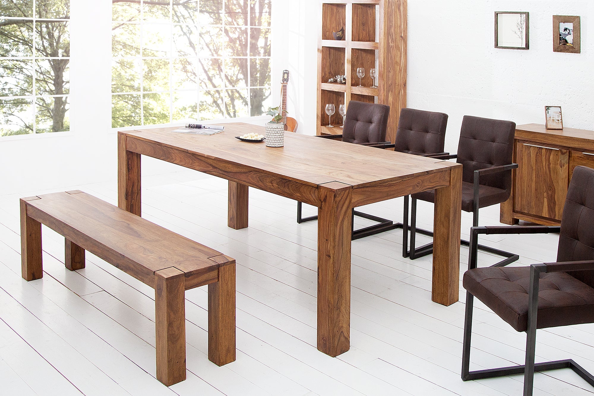 Invicta Masă dining MAKASSAR - 200cm | Sheesham | 200x76x100 cm