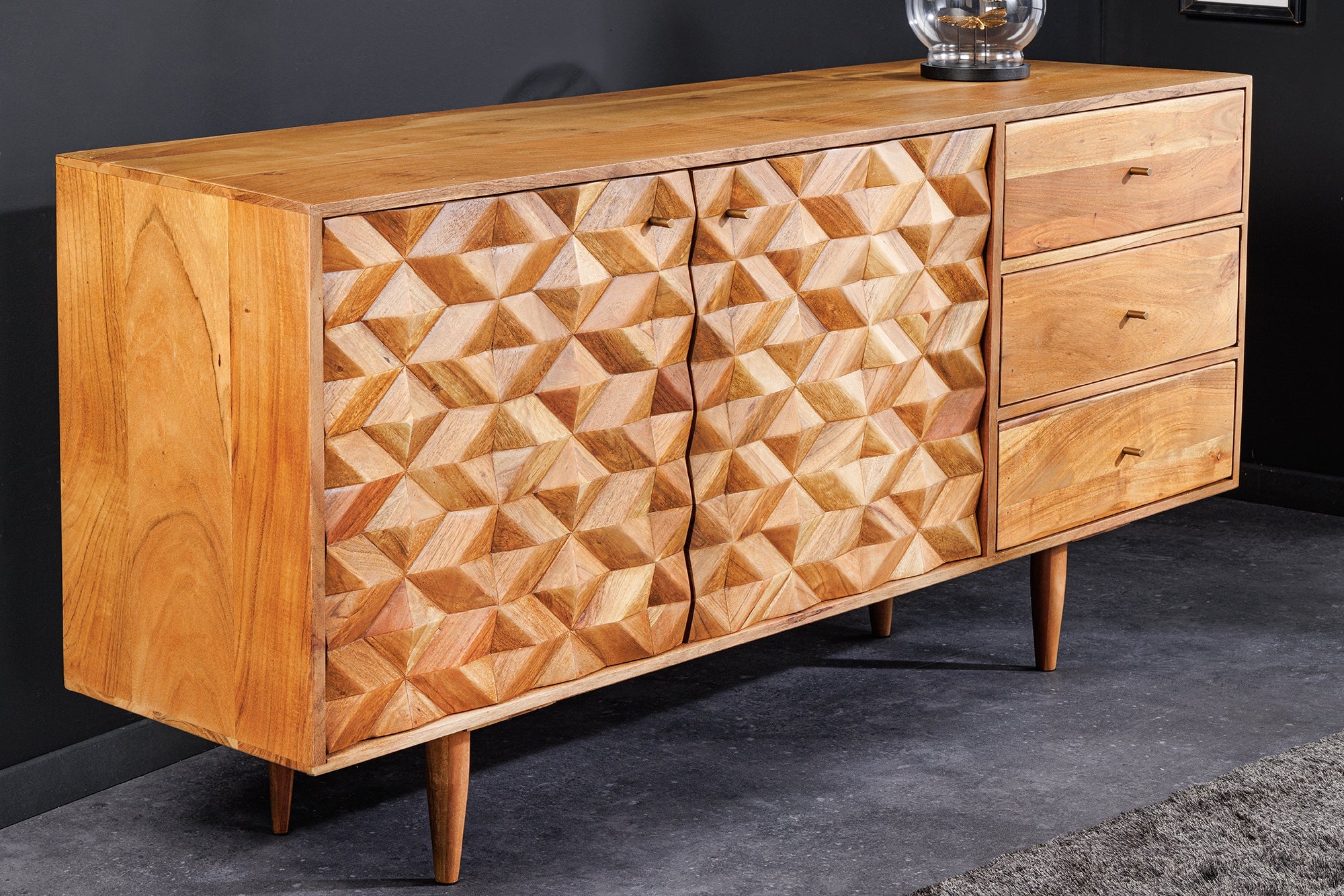 Invicta Comodă ALPINE - 145cm | Acacia, Pin | 145x75x40 cm