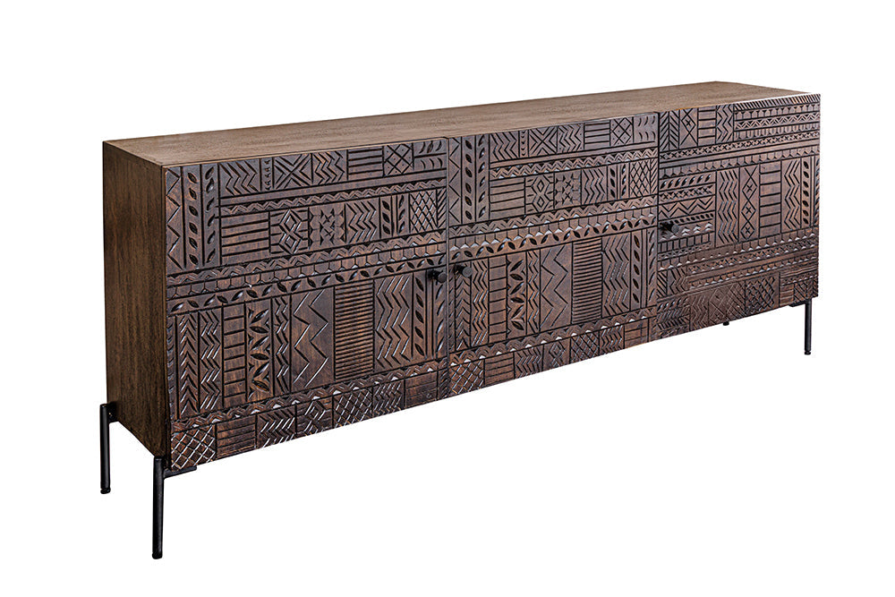 Invicta Comodă TRIBAL - 180cm | Mango, Maro | 177x75x40 cm