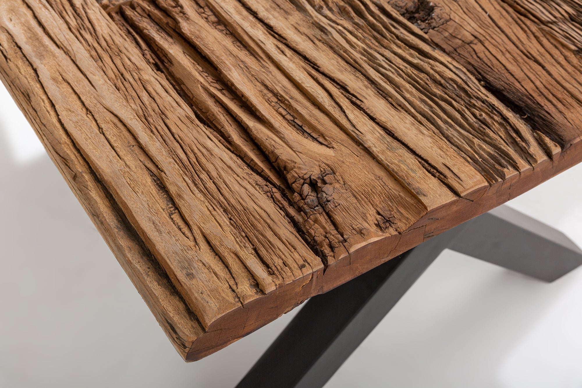 Invicta Masă dining BARRACUDA - 220cm | Sticlă, Natural | 220x75x100 cm
