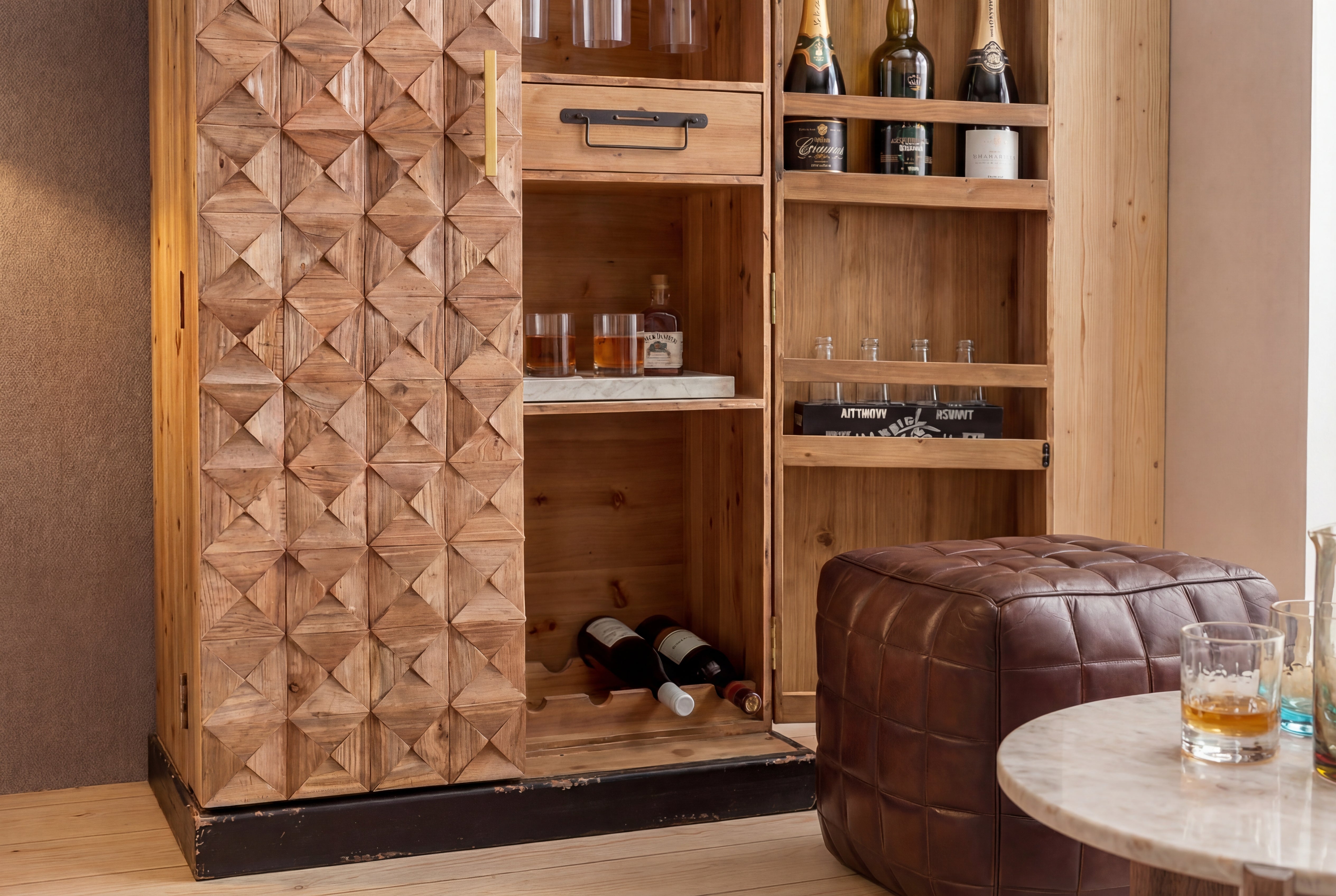 Invicta Dulap BODEGA - 120cm | Pin, Natural | 79x123x44 cm