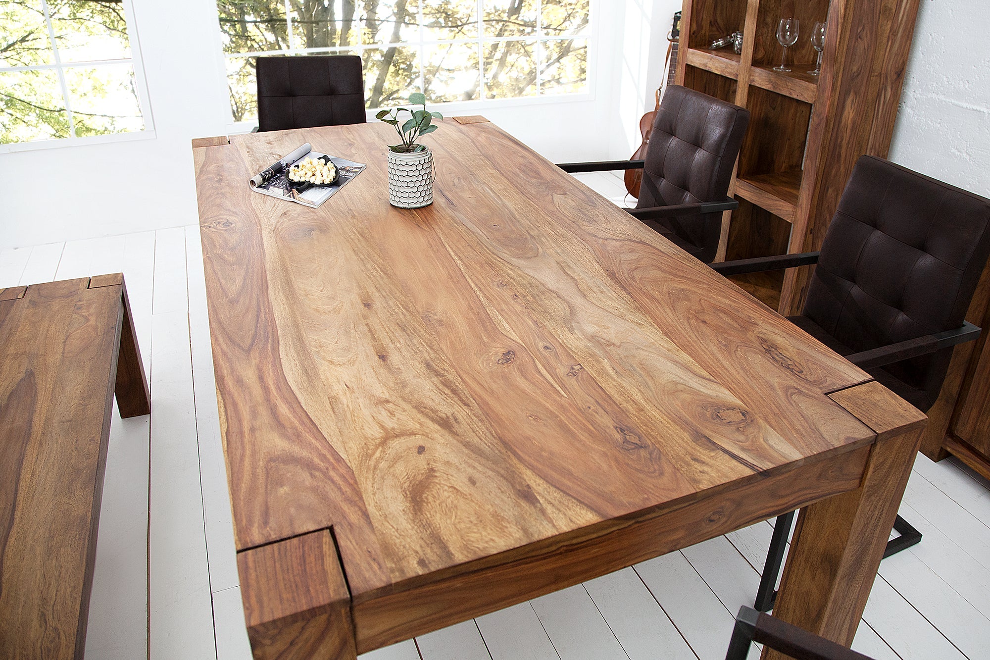 Invicta Masă dining MAKASSAR - 160cm | Sheesham | 160x76x90 cm