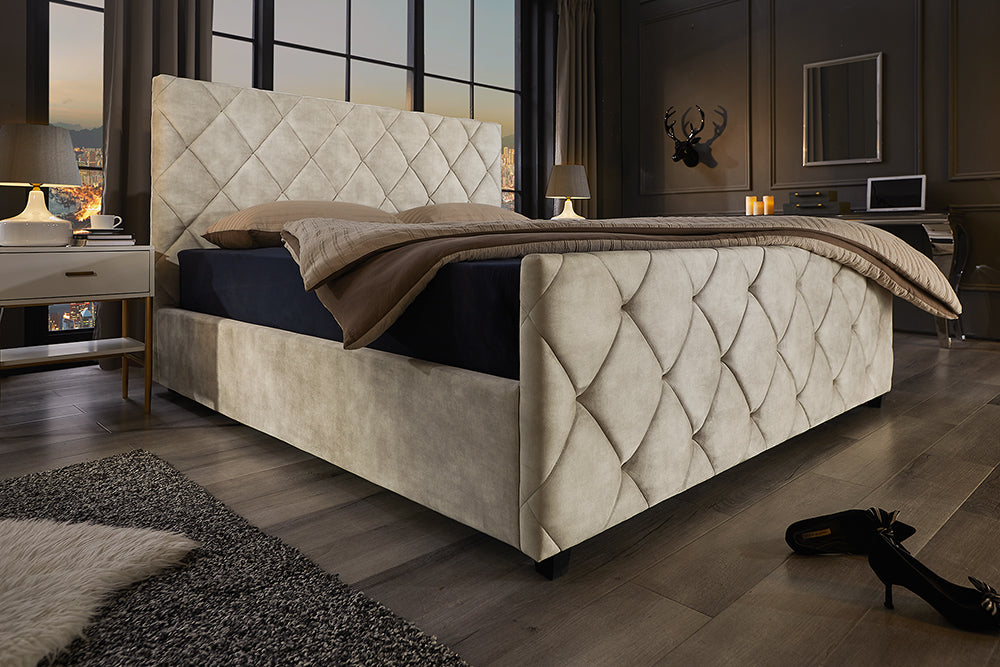 Invicta Pat ELYSIUM - 200cm | Catifea, Bej | 190x125x220 cm