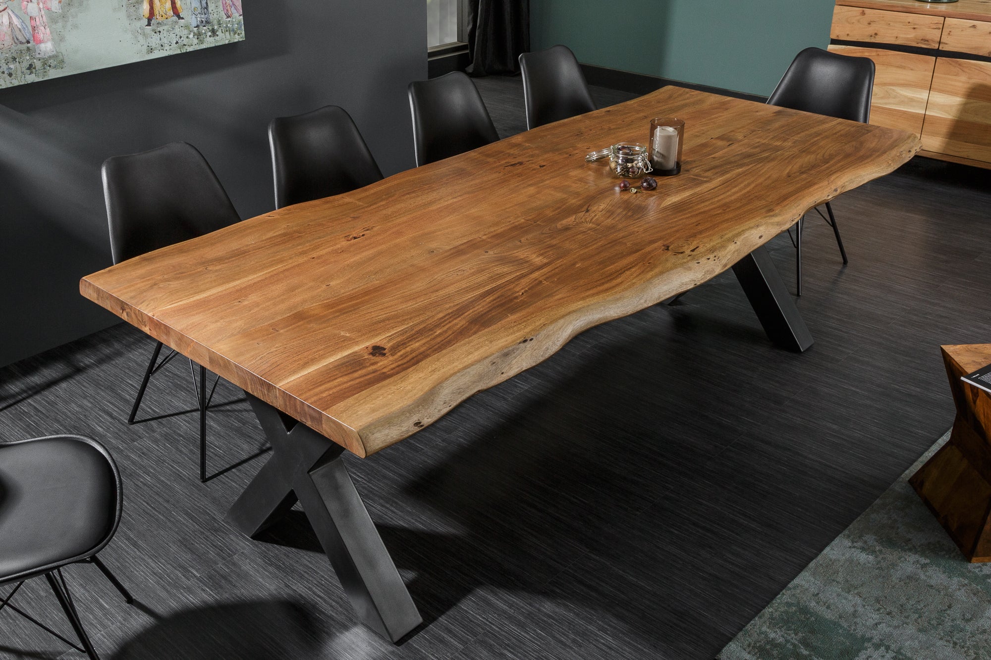 Invicta Masă dining MAMMUT - 240cm | Acacia | 240x77x106 cm