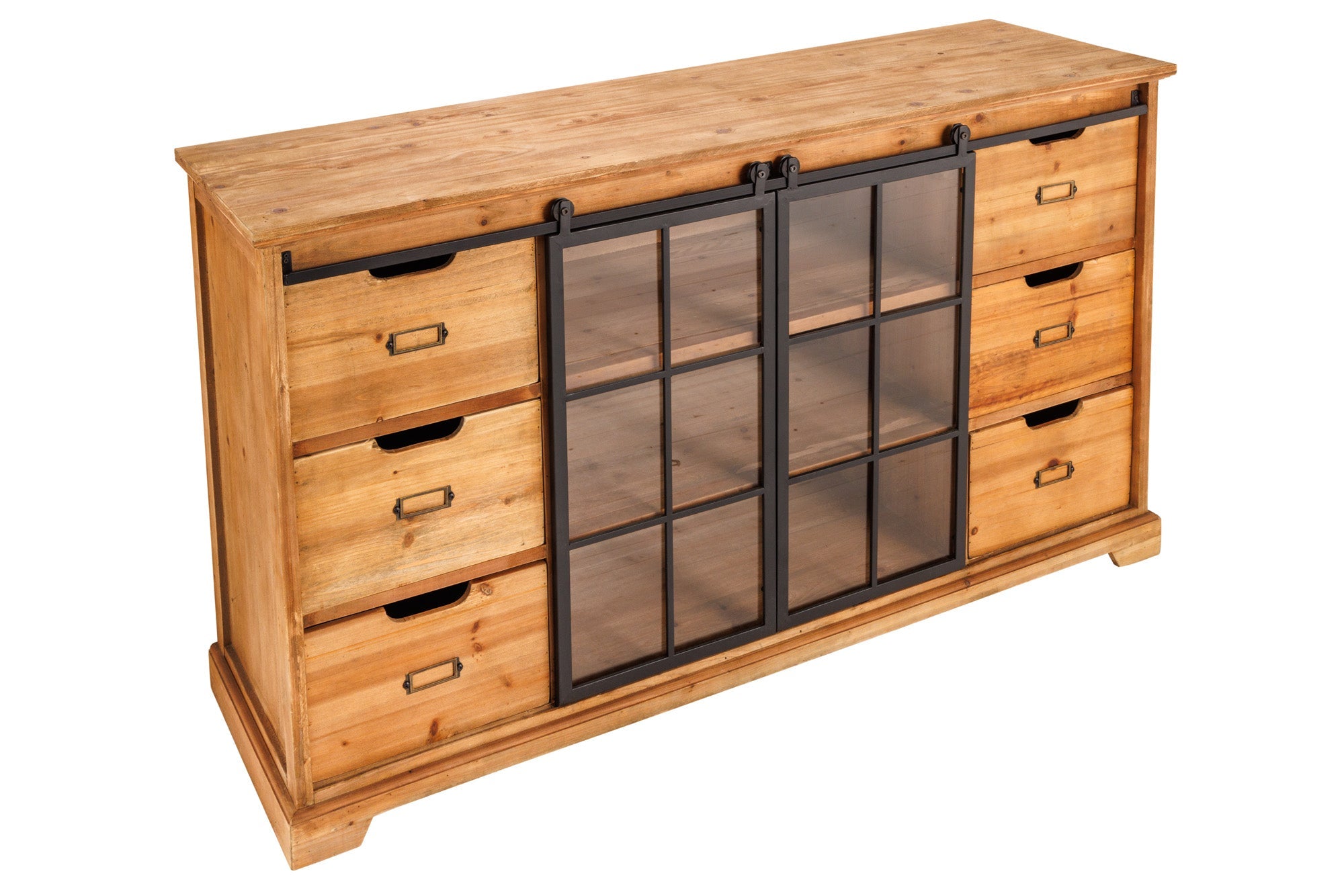 Invicta Comodă HERITAGE - 150cm | Pin, Sticlă | 148x83x40 cm