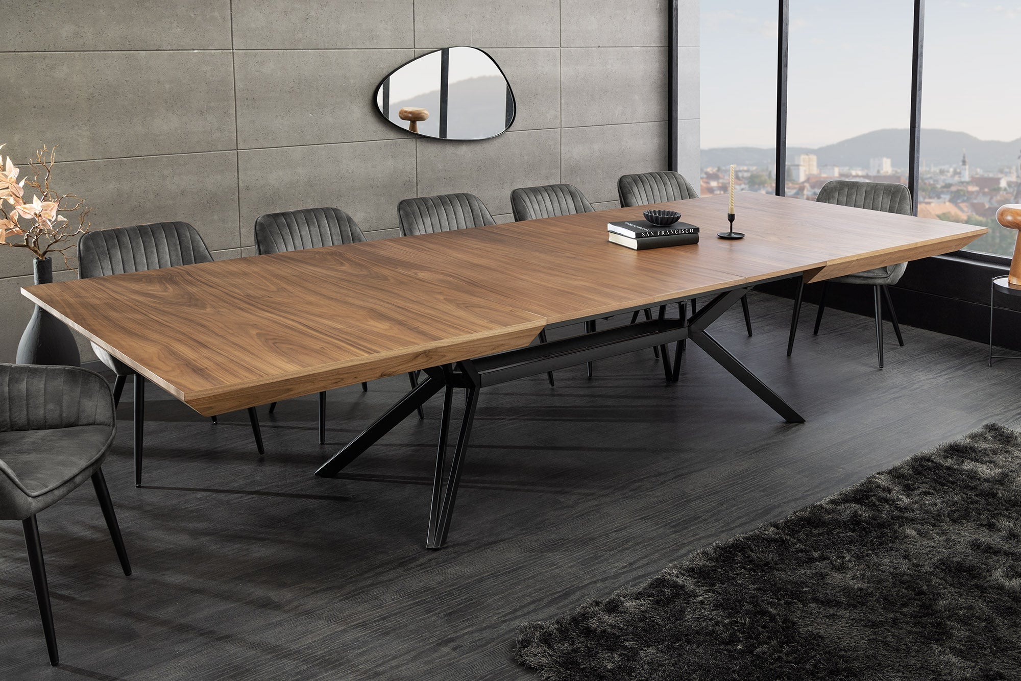 Invicta Masă dining GIANT - 320cm | Metal, Negru