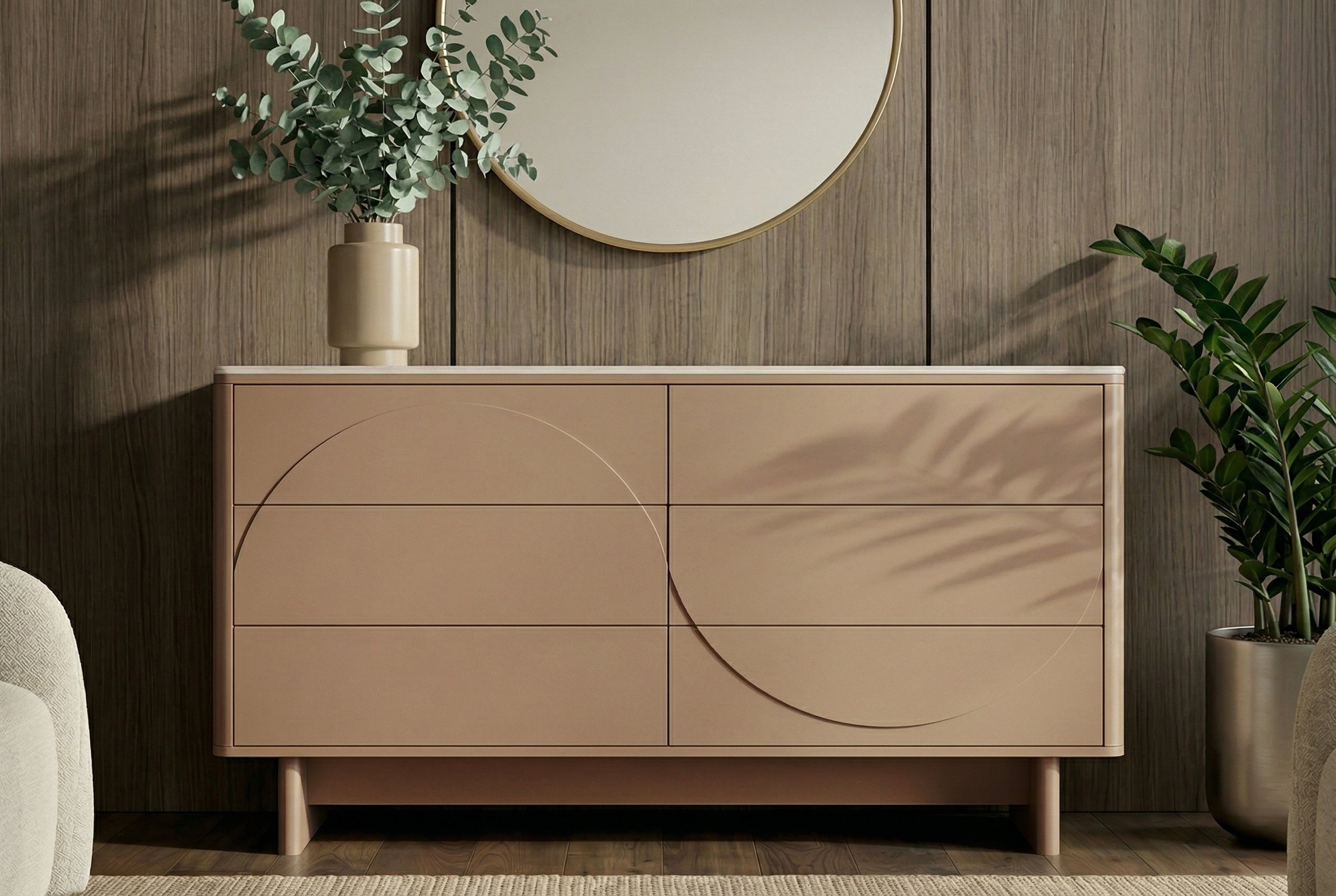 Invicta Comodă SAVOY - 150cm | Marmură, Natural | 150x82x40 cm
