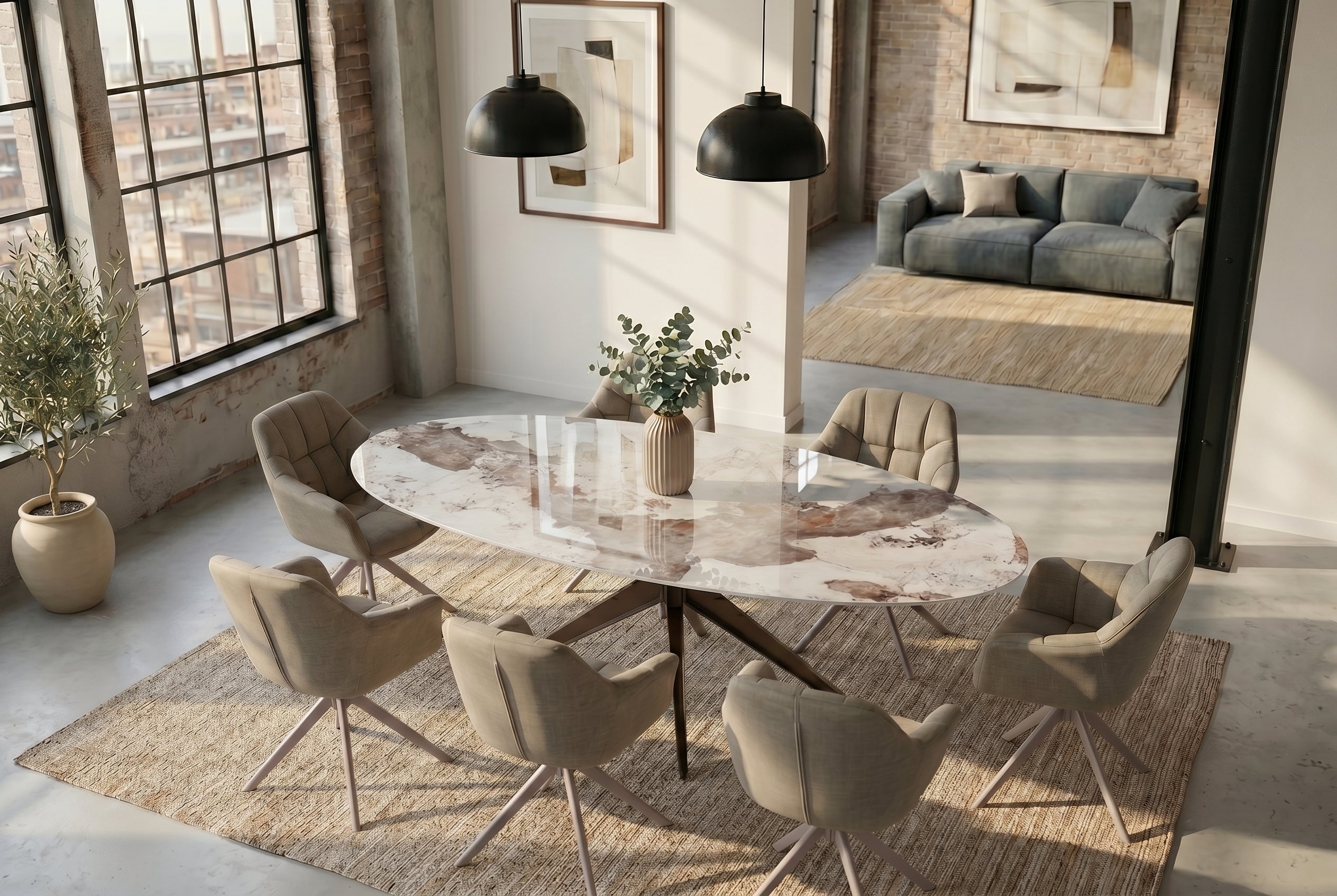 Invicta Masă dining PANDORA - 220cm | 220x75.5x110 cm