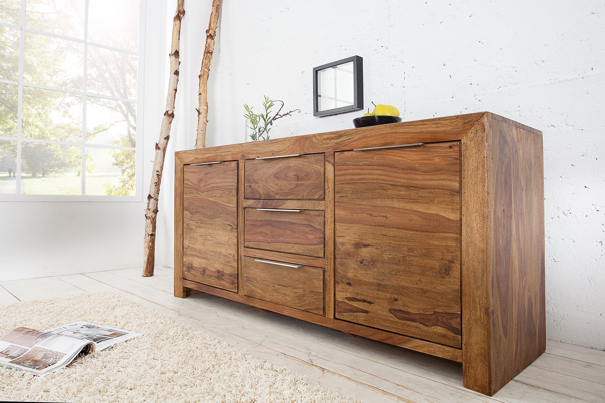 Invicta Comodă LAGOS - 135cm | Sheesham | 135x70x43 cm