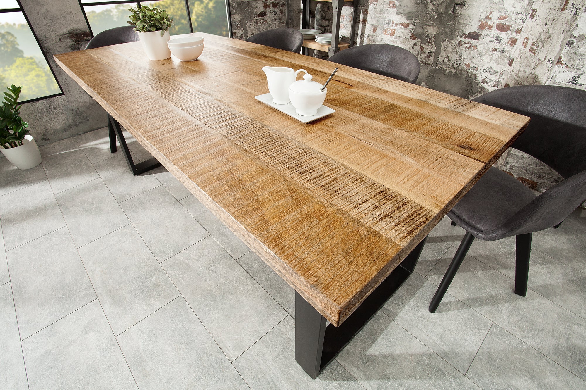 Invicta Masă dining IRON CRAFT - 160cm | Mango, Natural | 160x77x90 cm