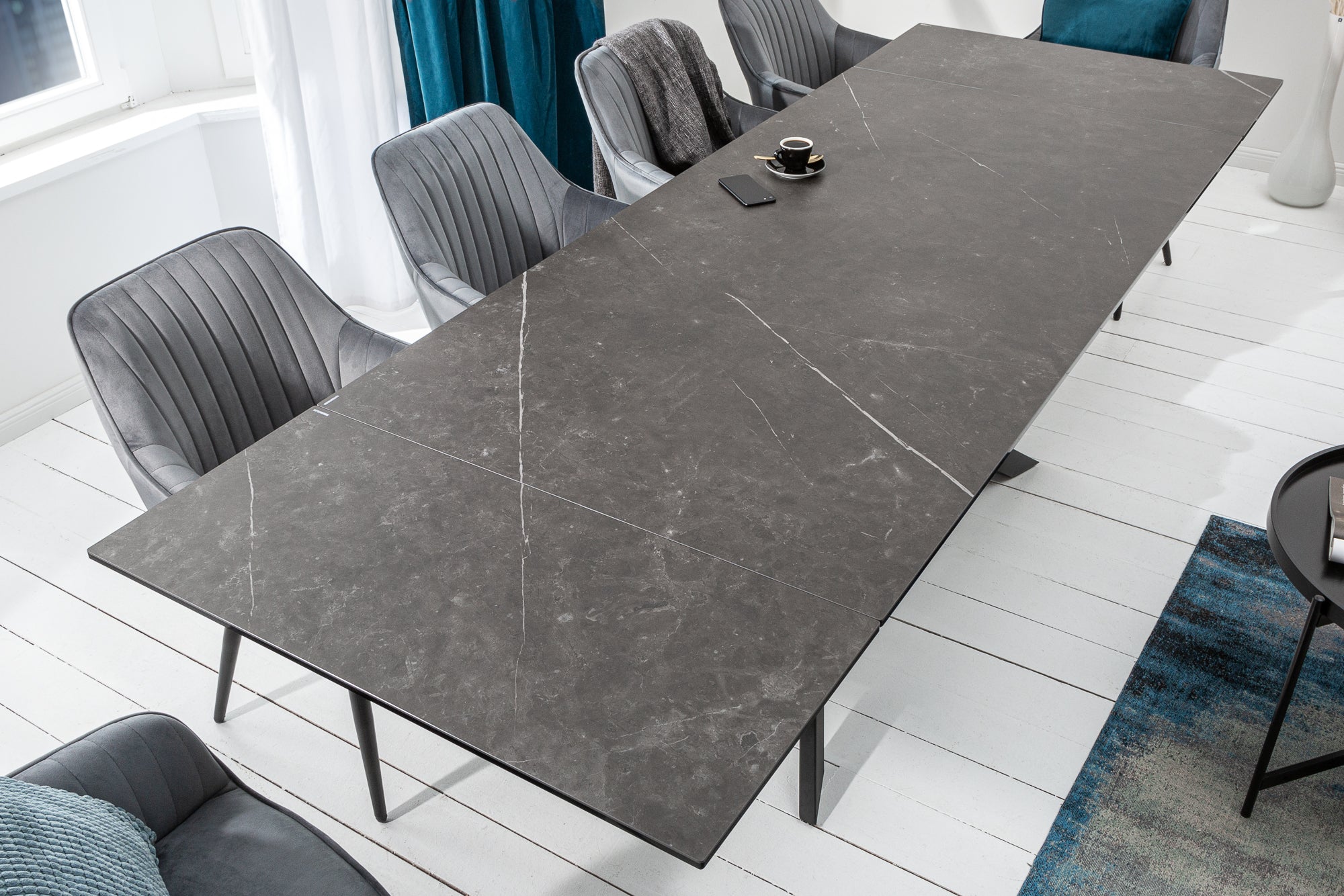 Invicta Masă dining EUPHORIA - 260cm | Sticlă, Roșu | 180x77x90 cm