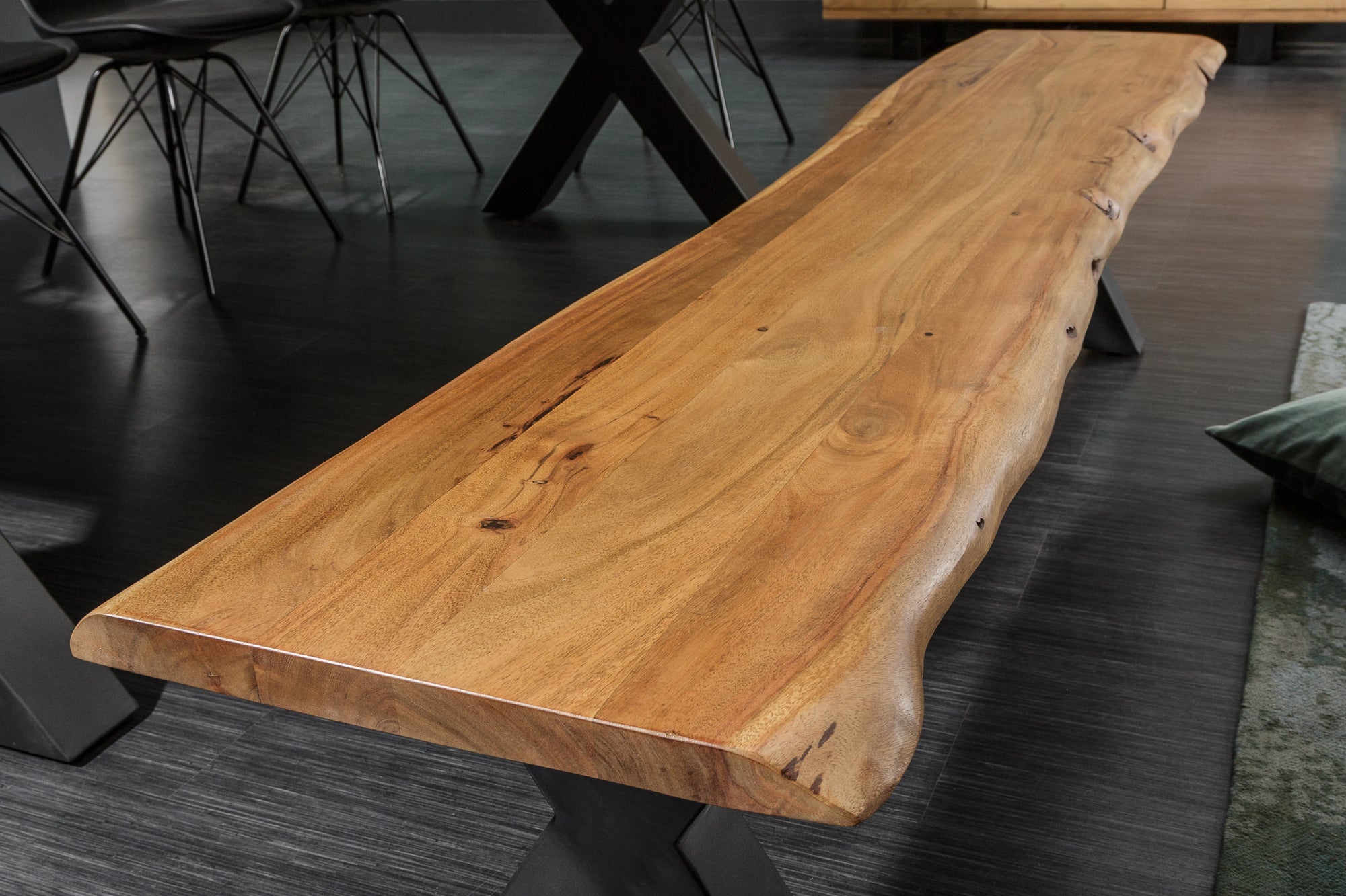 Invicta Banchetă MAMMUT - 200cm | Acacia | 200x45x42 cm