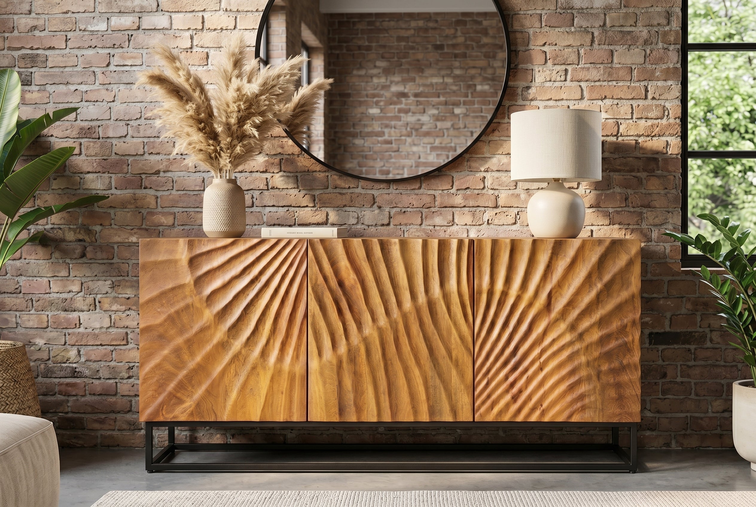 Invicta Comodă SCORPION - 140cm | Mango, Maro | 140x75x38 cm
