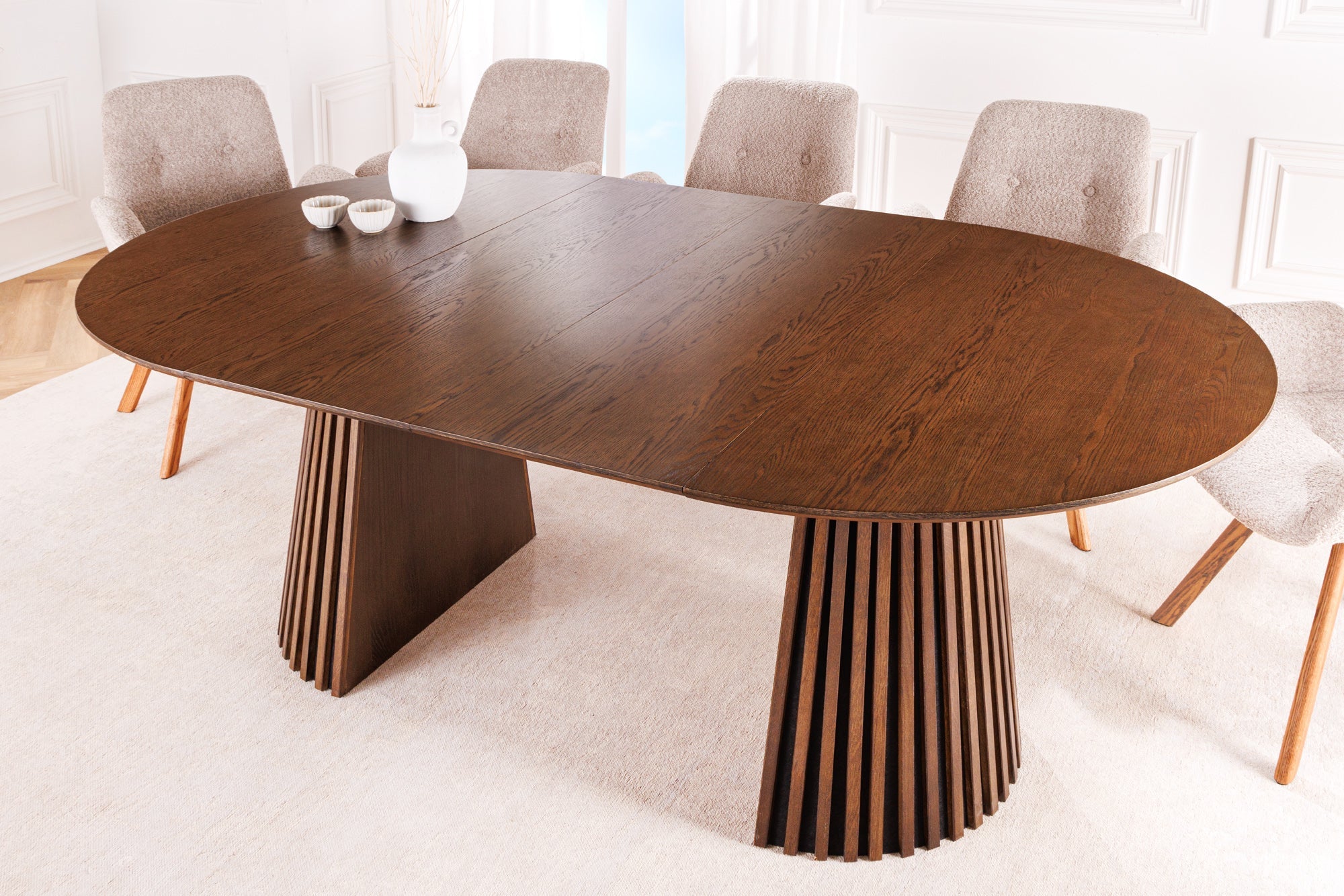 Invicta Masă dining VALHALLA WOOD - 200cm | Stejar | 120x75x120 cm
