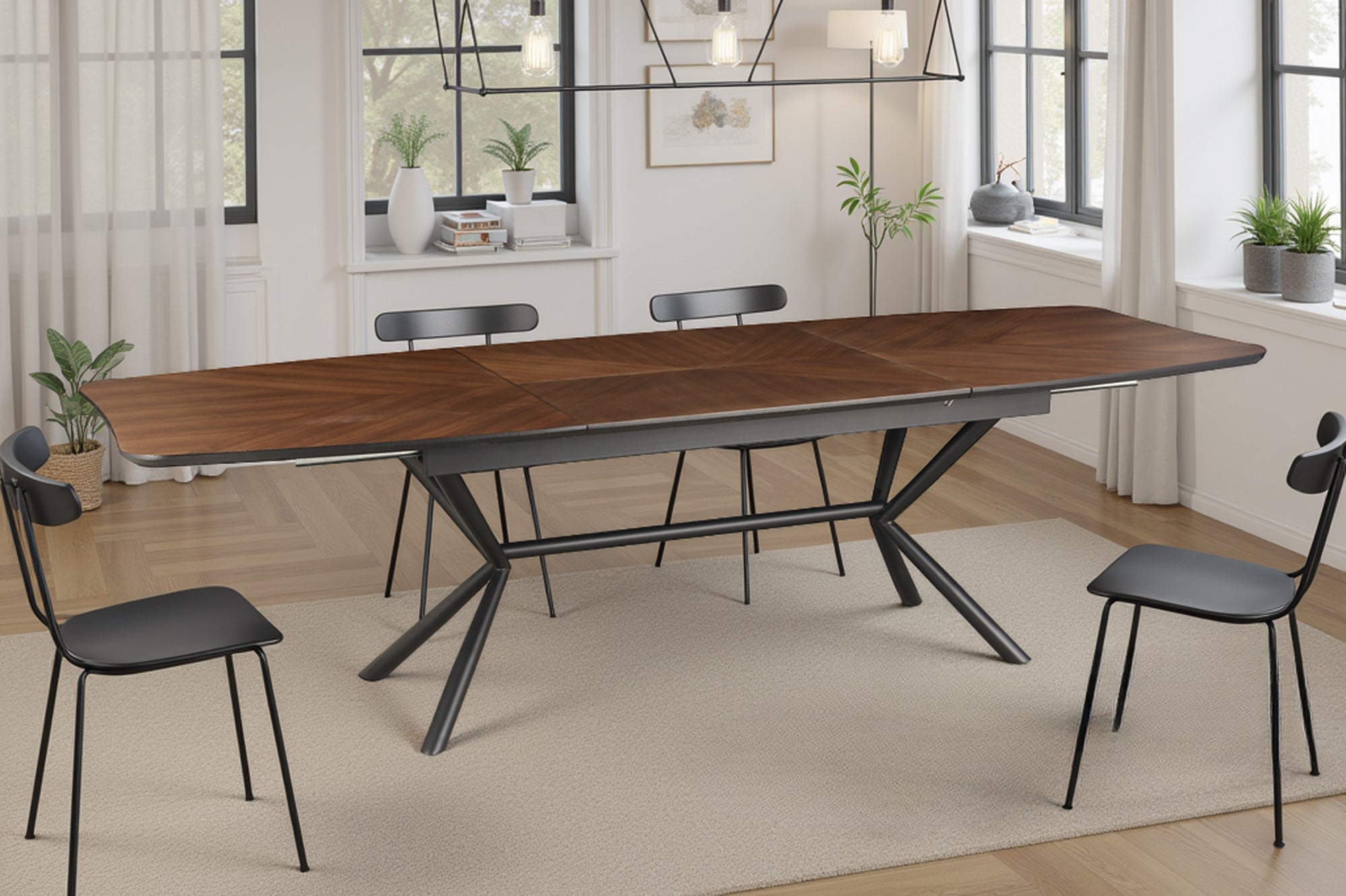 Invicta Masă dining GRANDEZZA - 270cm | Metal, Negru