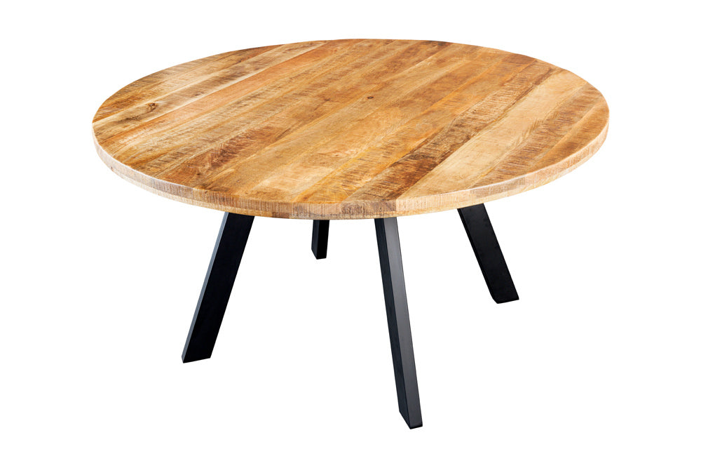 Invicta Masă dining IRON CRAFT - 140cm | Mango, Metal, Negru | 140x76x140 cm