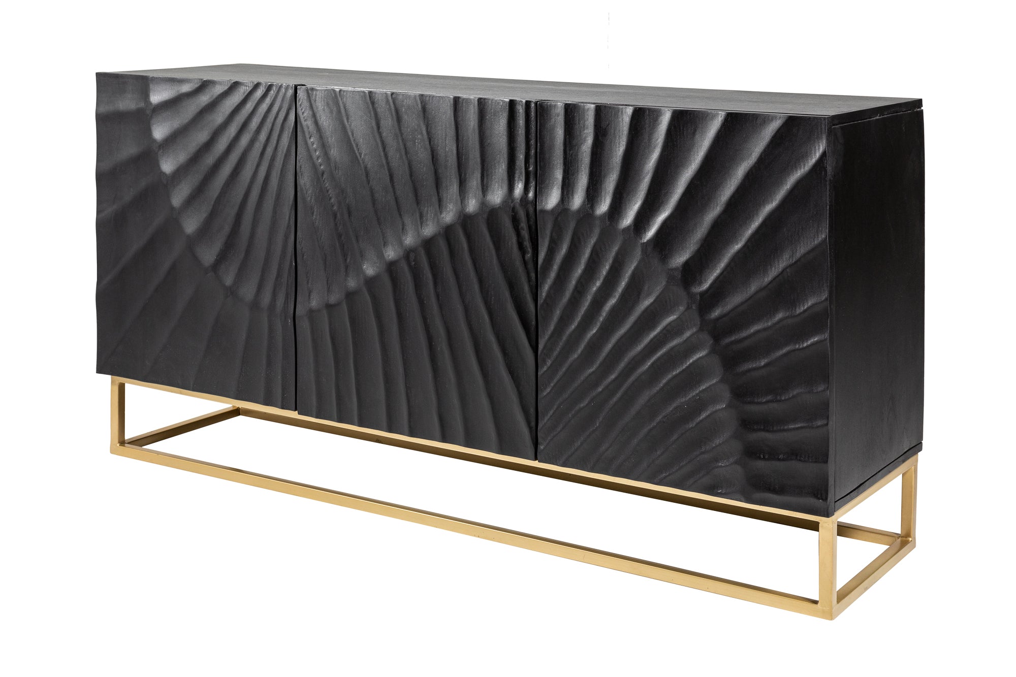 Invicta Comodă SCORPION - 140cm | Mango, Negru | 140x75x38.5 cm