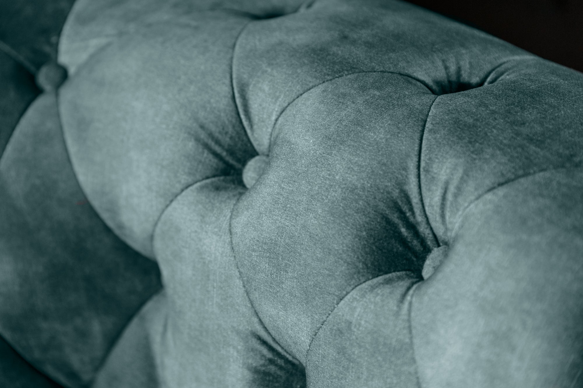 Invicta Canapea CHESTERFIELD - 205cm, 3 Locuri | Catifea | 205x73x87 cm