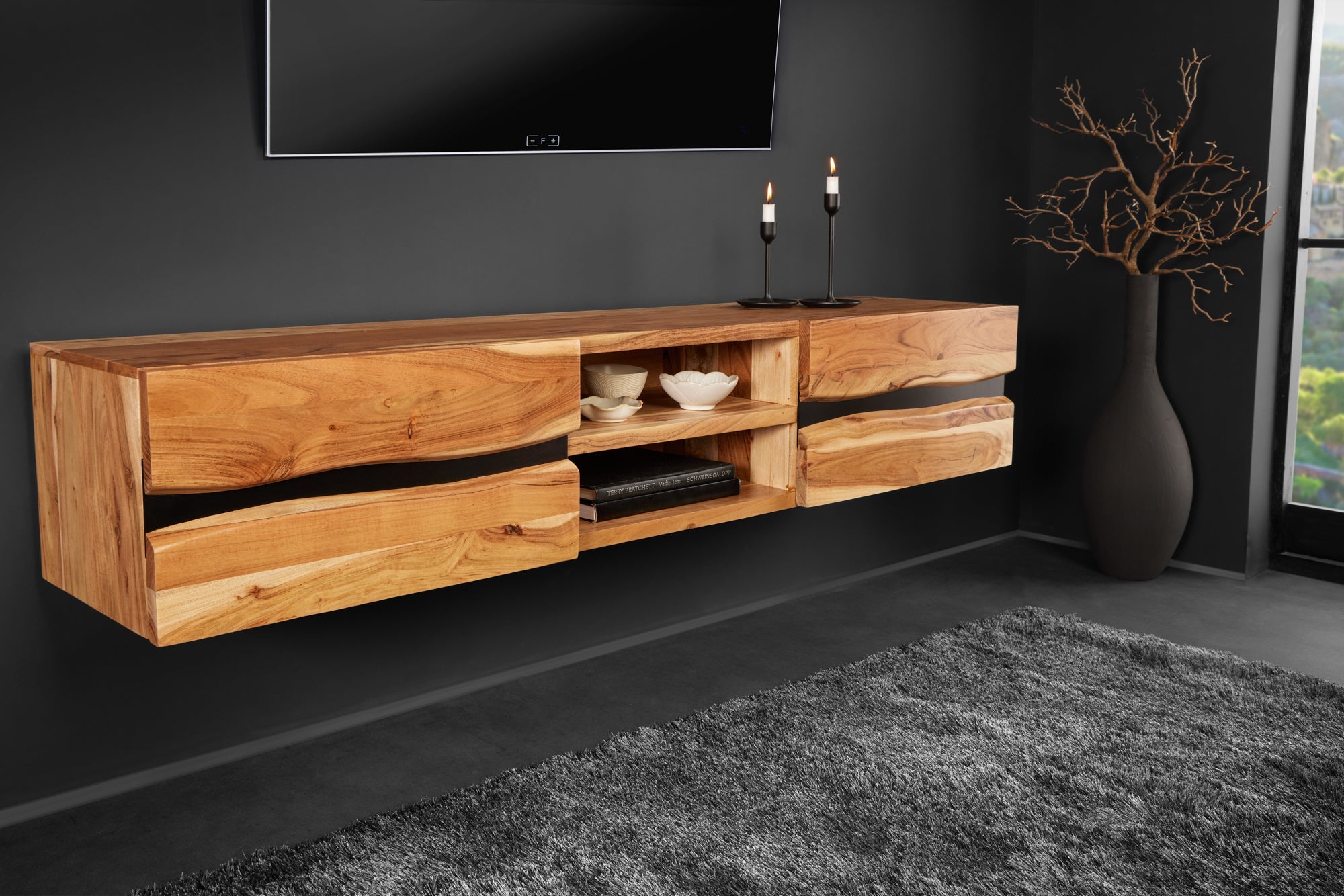 Invicta Comodă TV TV - 160cm | Acacia | 160x65x43 cm