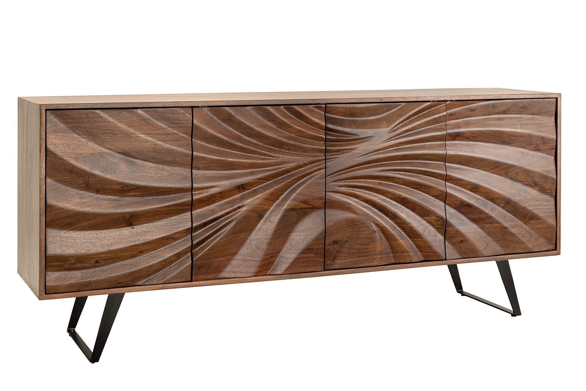 Invicta Comodă HURRICANE - 175cm | Acacia, Maro | 175x76x40 cm