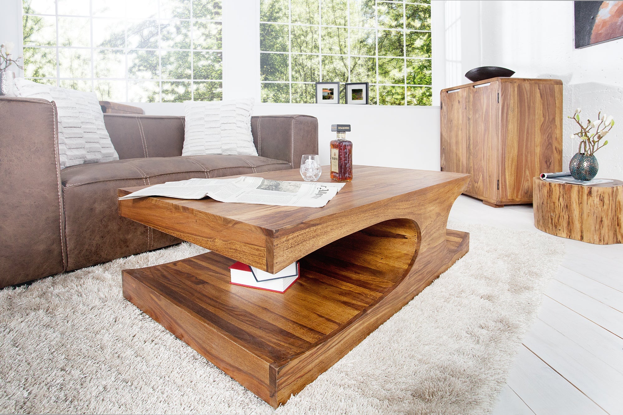 Invicta Masă cafea GOA - 120cm | Sheesham | 118x37x70 cm