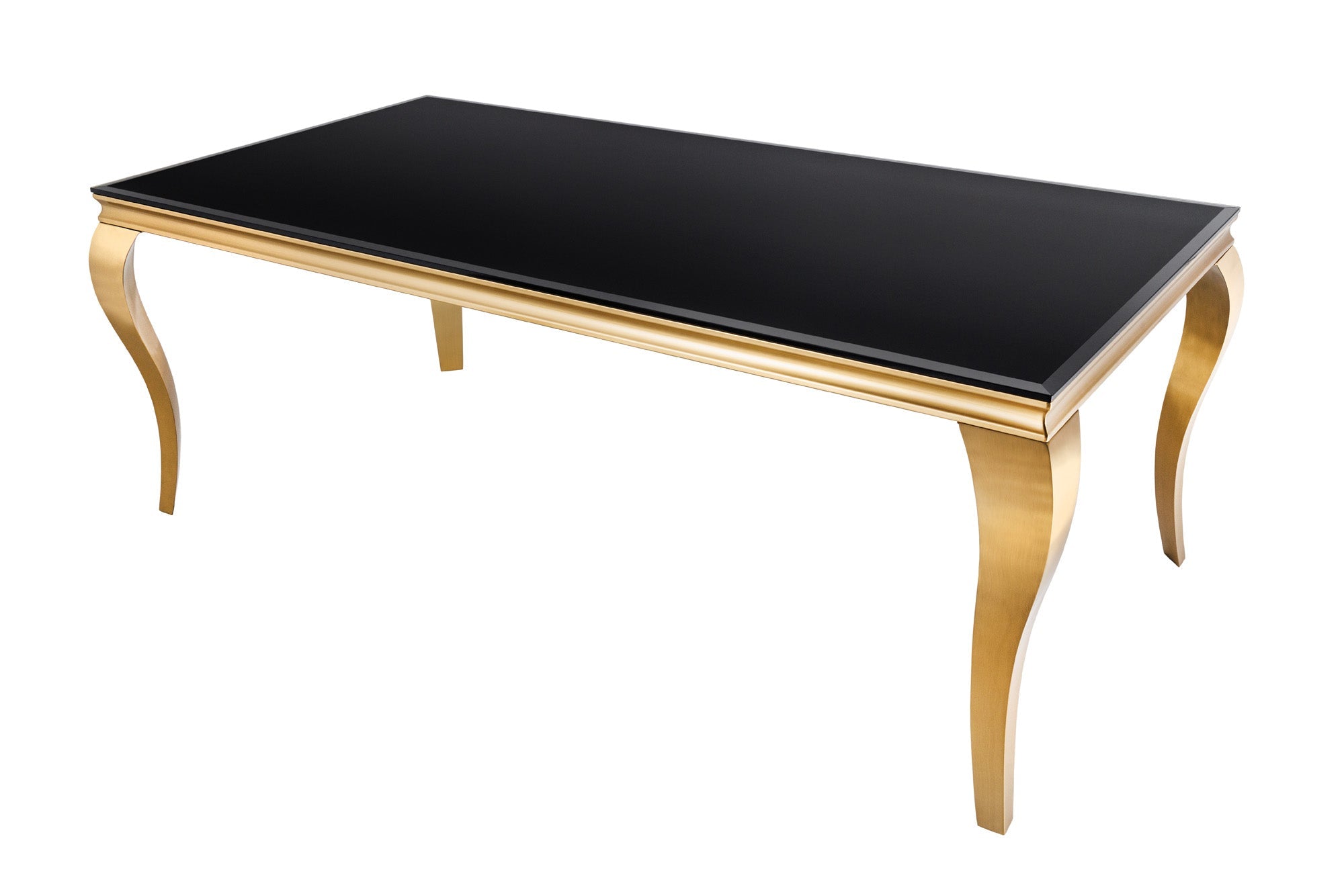 Invicta Masă dining MODERN BAROCK - 180cm | Sticlă, Negru | 180x75x90 cm