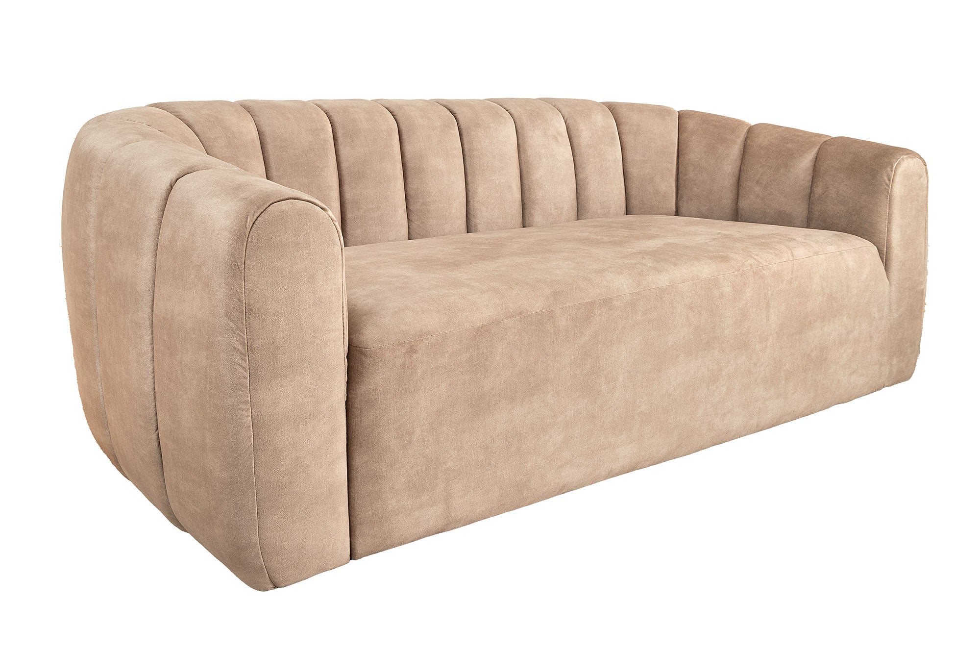 Invicta Canapea BABYLON - 200cm, 3 Locuri | Catifea, Bej | 202x74x89 cm