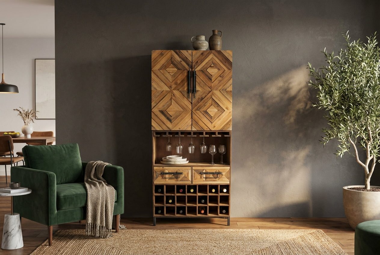 Invicta Dulap BODEGA - 160cm | Pin, Natural | 71x160x34 cm
