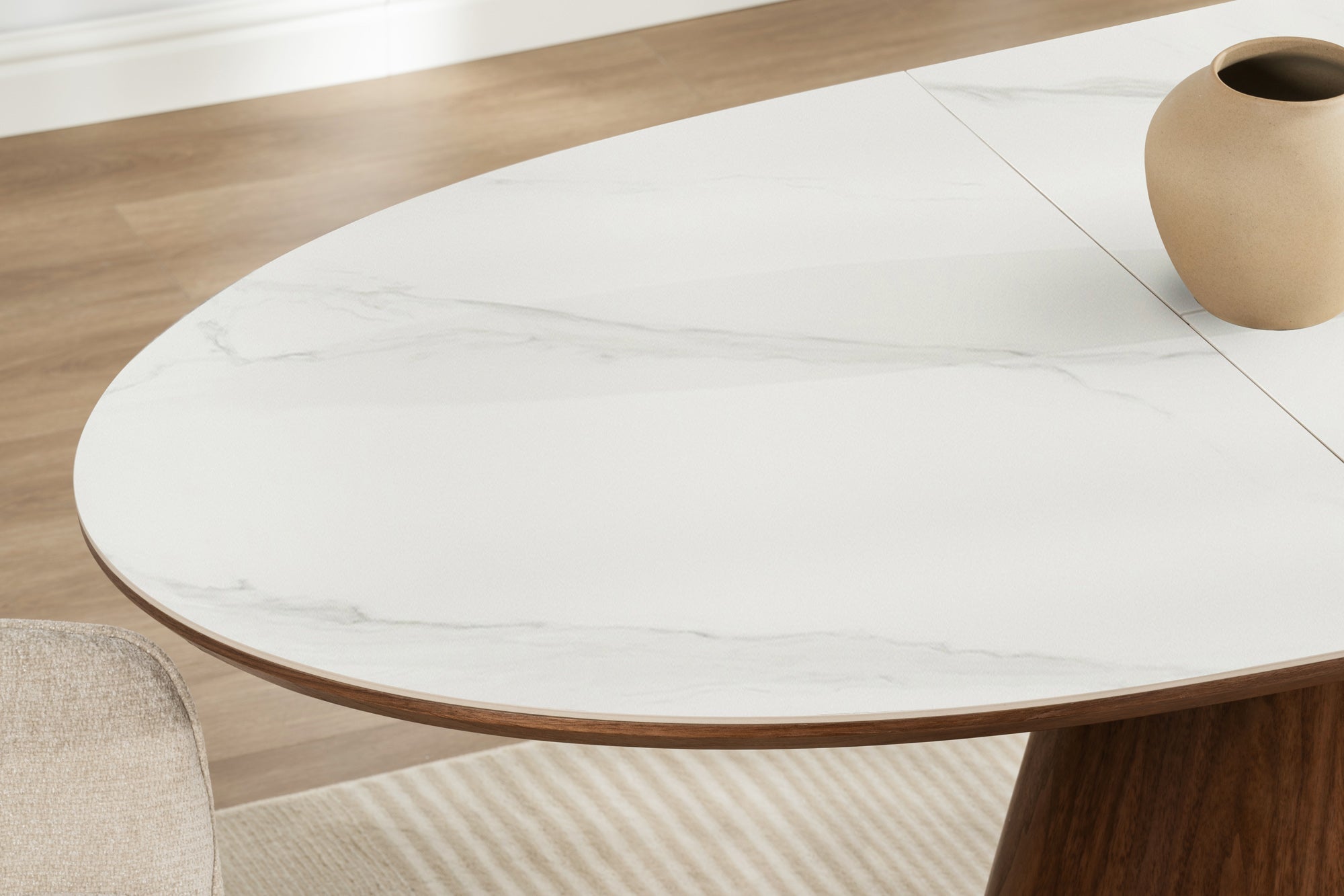 Invicta Masă dining UNIQUE - 200cm | Marmură, Alb