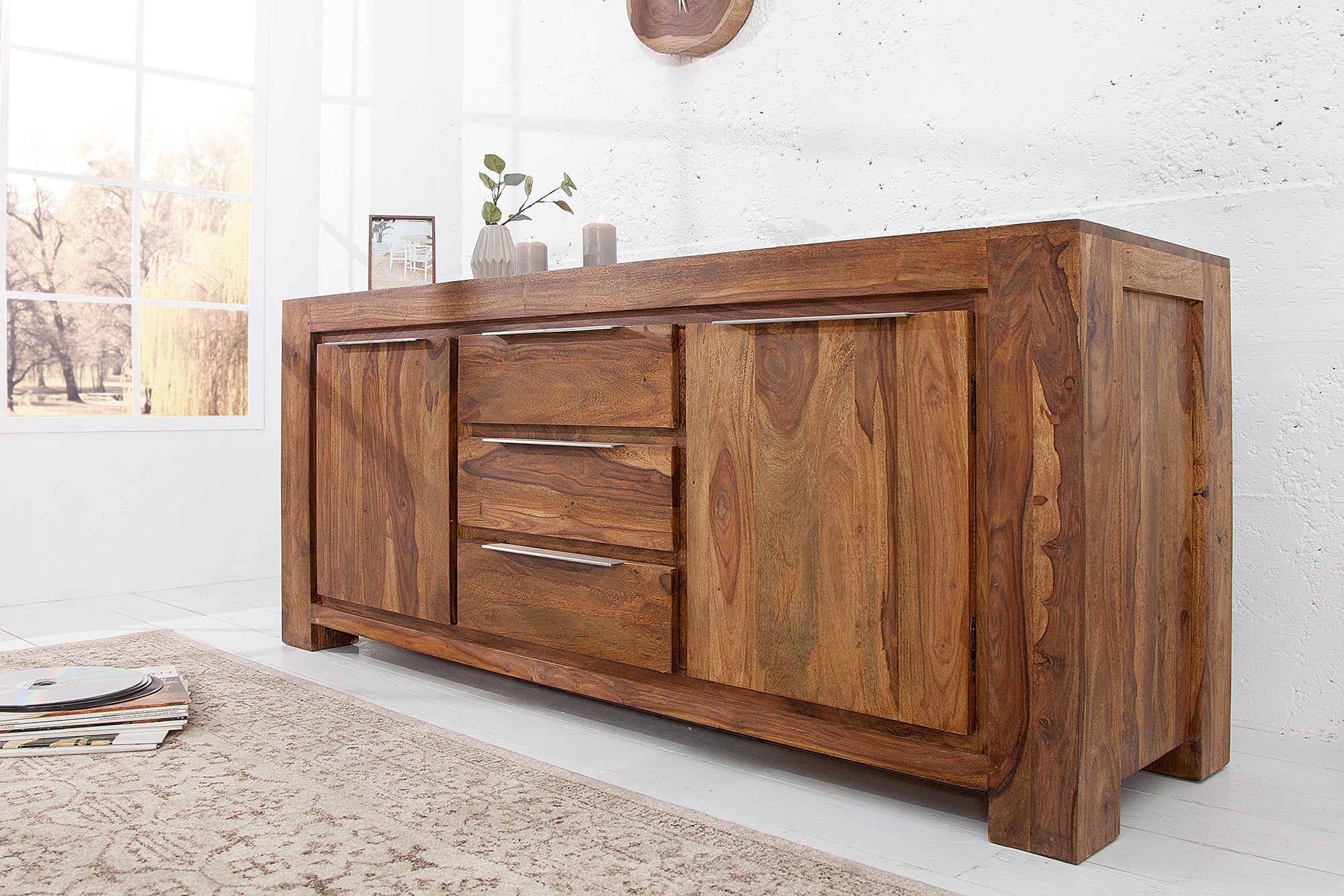 Invicta Comodă GIANT - 175cm | Sheesham | 175x76x50 cm