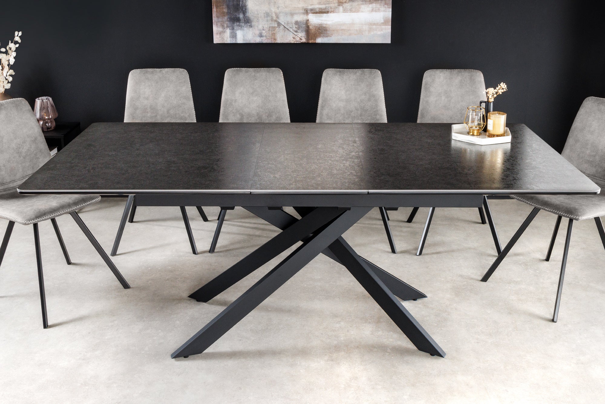 Invicta Masă dining ALPINE - 200cm | Pin, Marmură | 160x76x90 cm