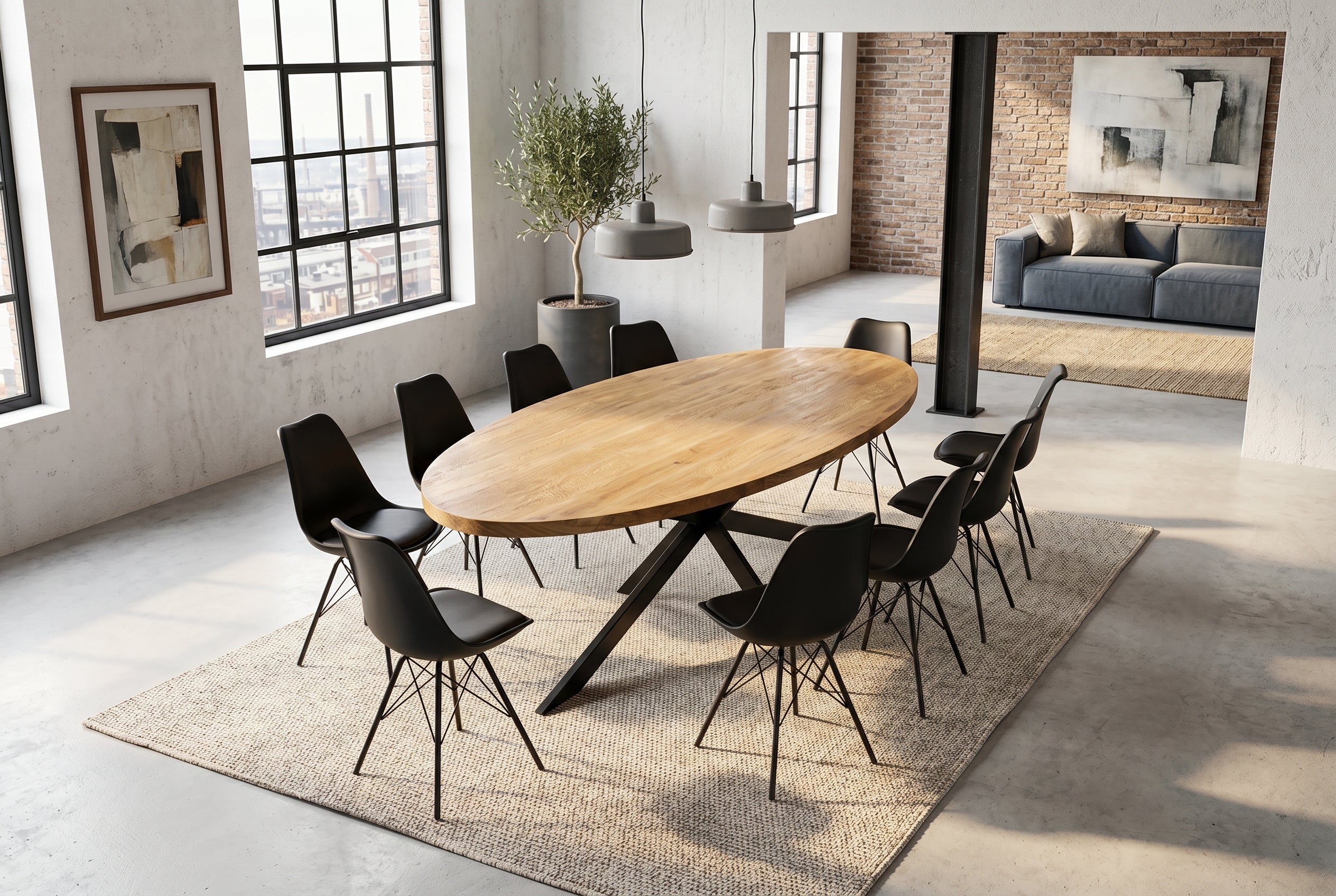 Invicta Masă dining GALAXIE - 240cm | Mango, Maro | 240x76x99 cm