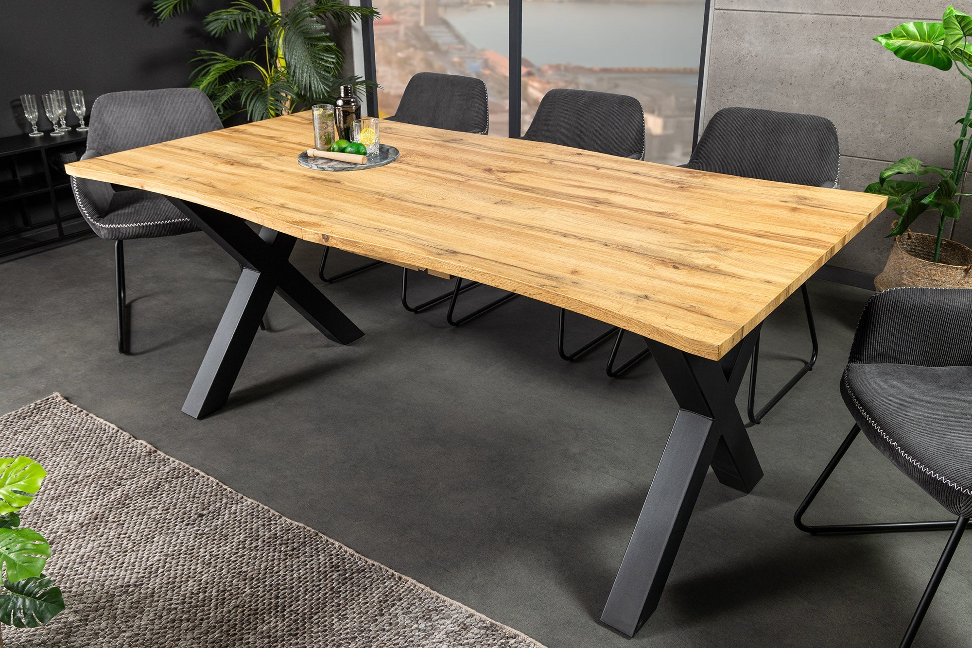 Invicta Masă dining WILD - 220cm | Stejar, Natural