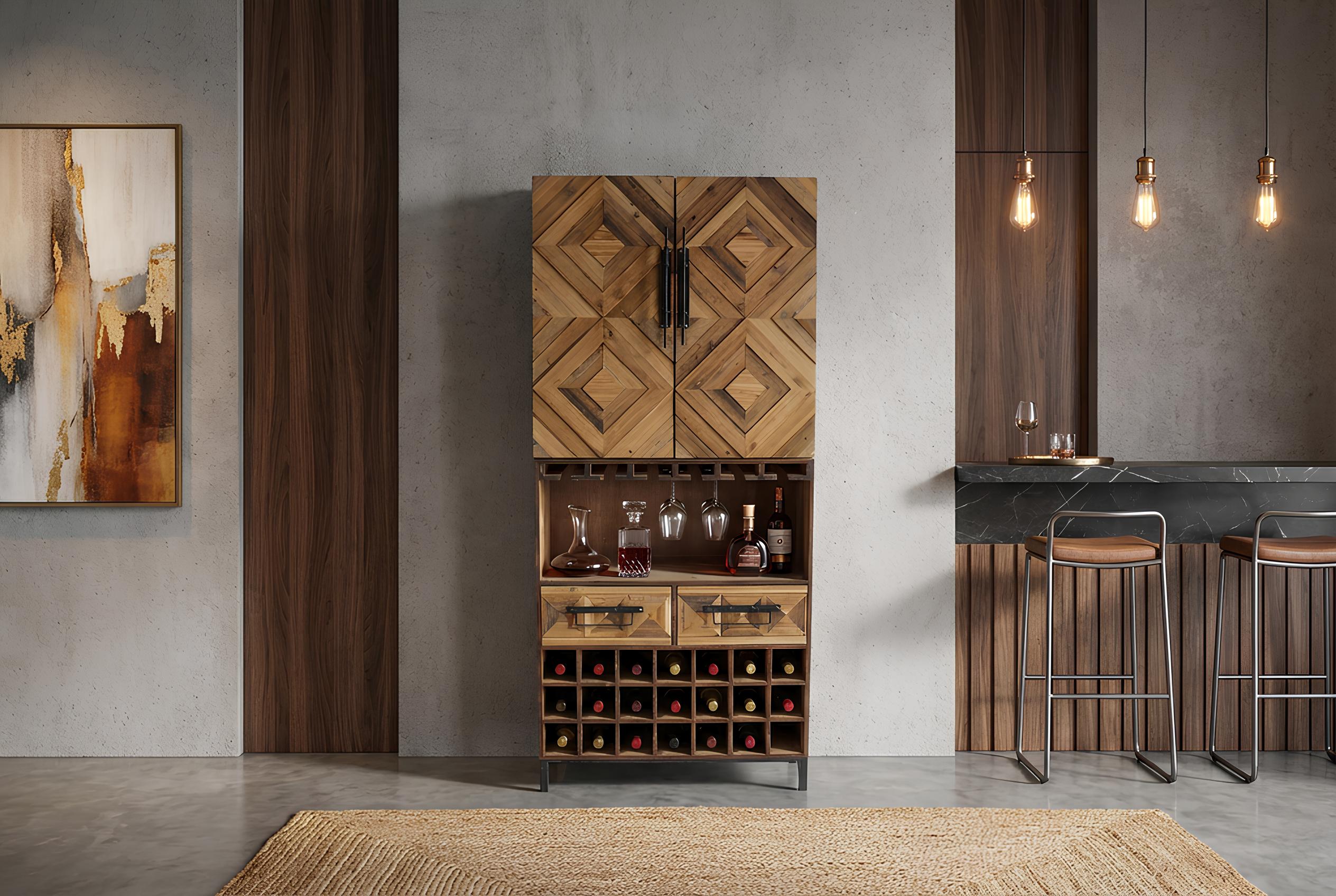 Invicta Dulap BODEGA - 160cm | Pin, Natural | 71x160x34 cm