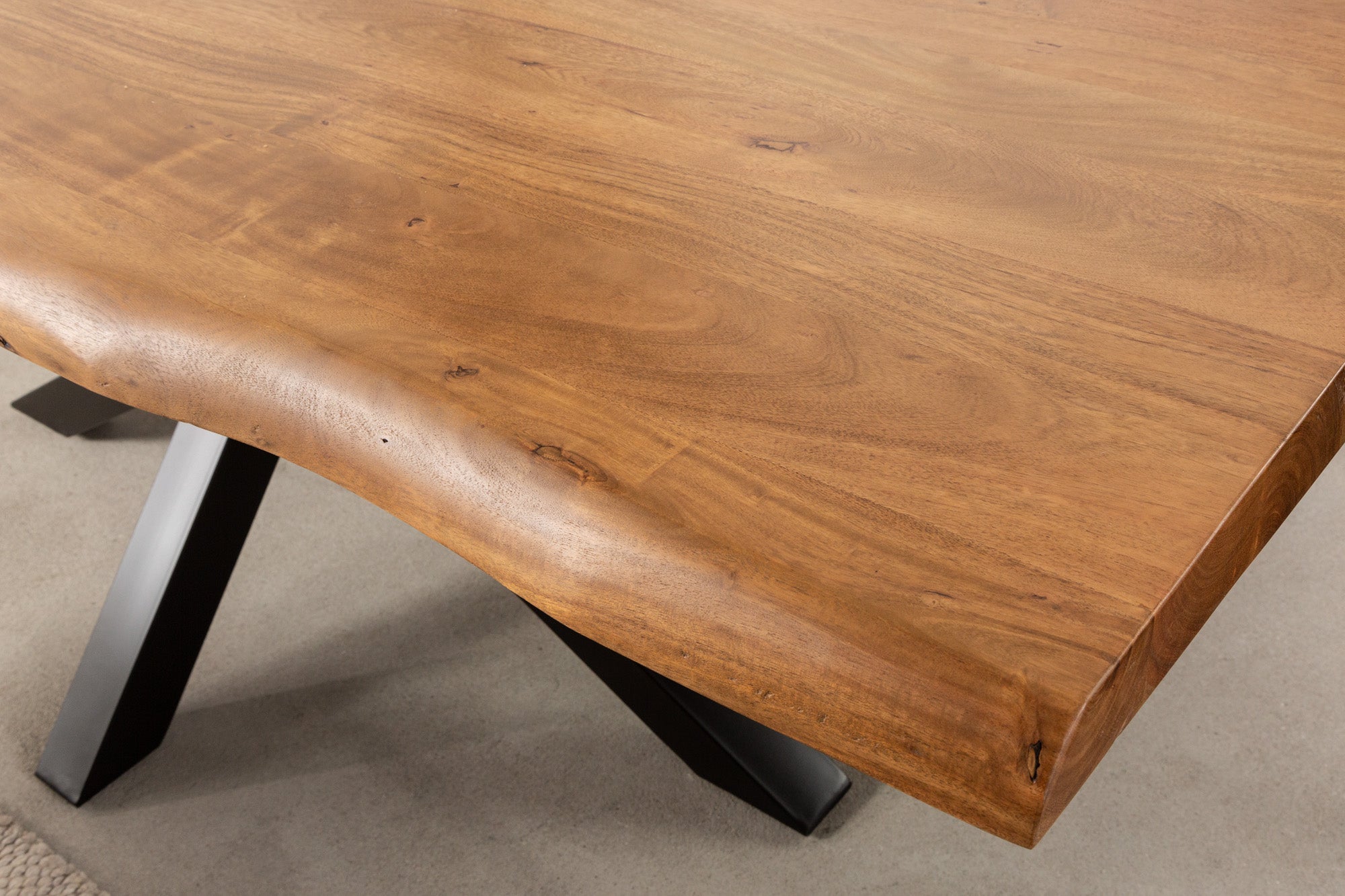 Invicta Masă dining MAMMUT NATURE - 220cm | Acacia, Natural | 220x77x100 cm