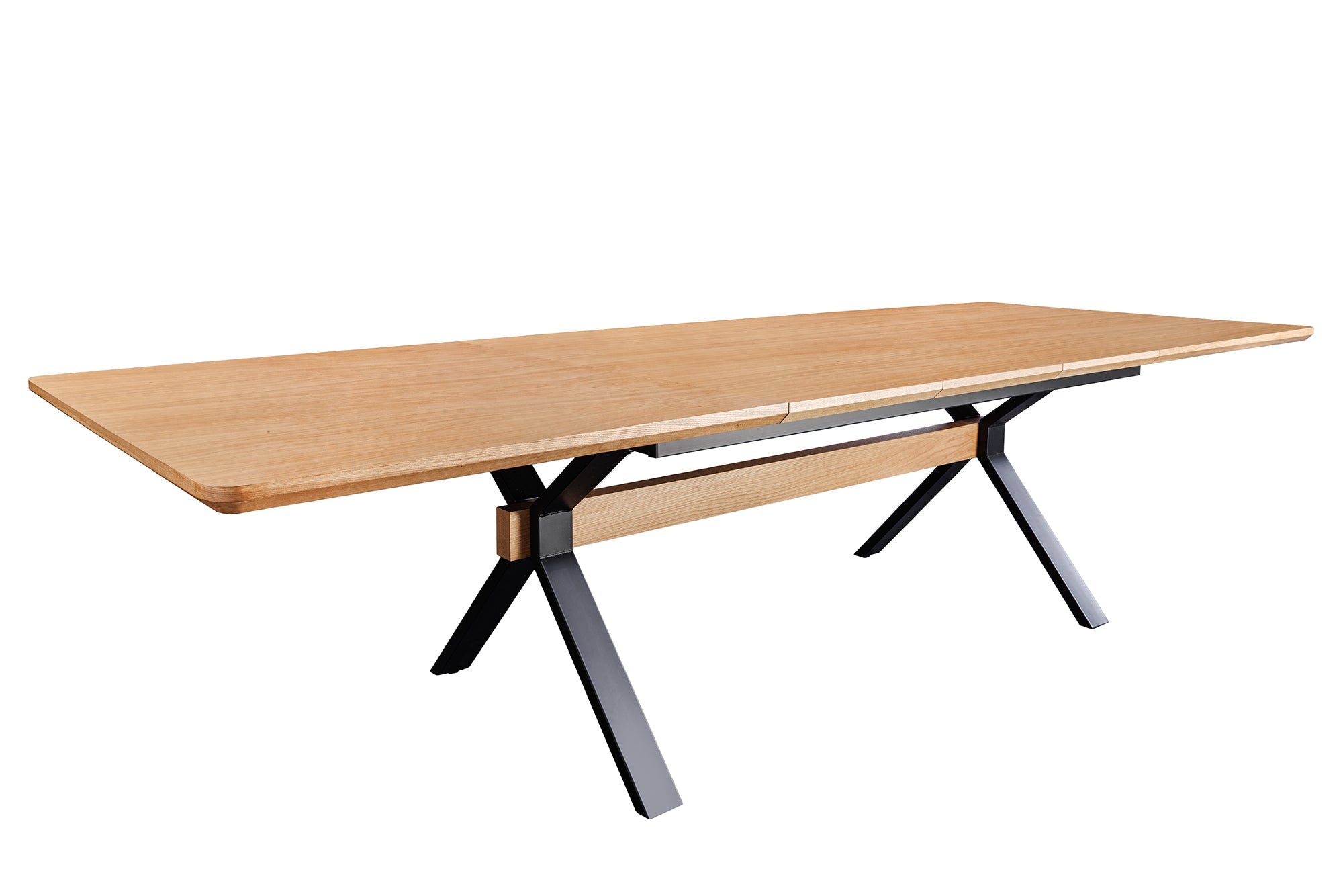 Invicta Masă dining GIANT - 300cm | Stejar, Metal, Negru