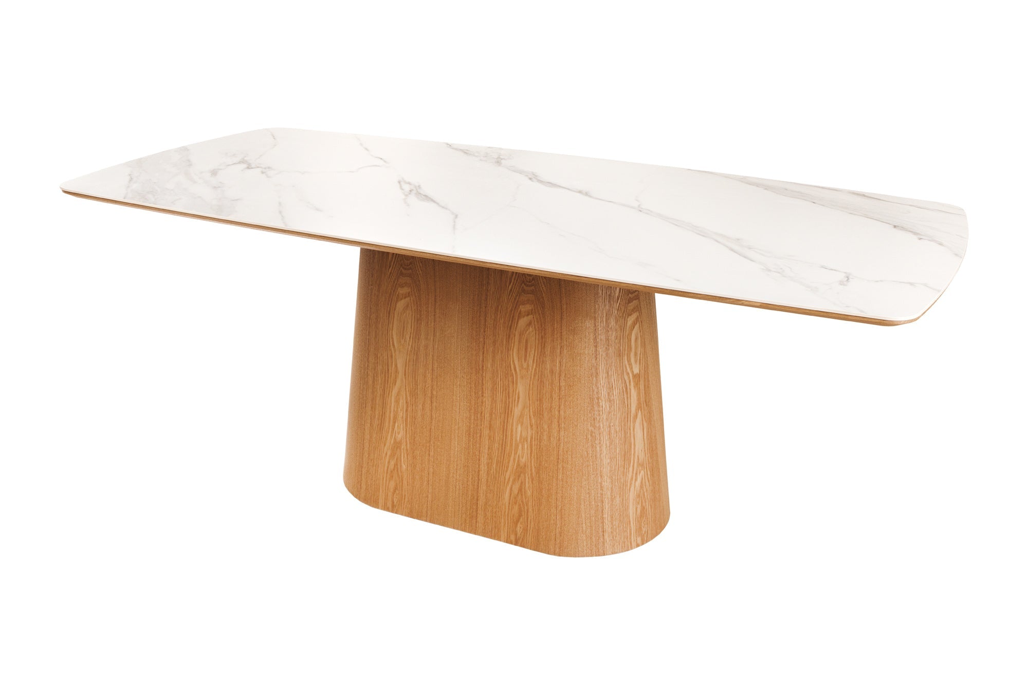 Invicta Masă dining UNIQUE - 200cm | Stejar, Marmură, Alb | 200x76x90 cm
