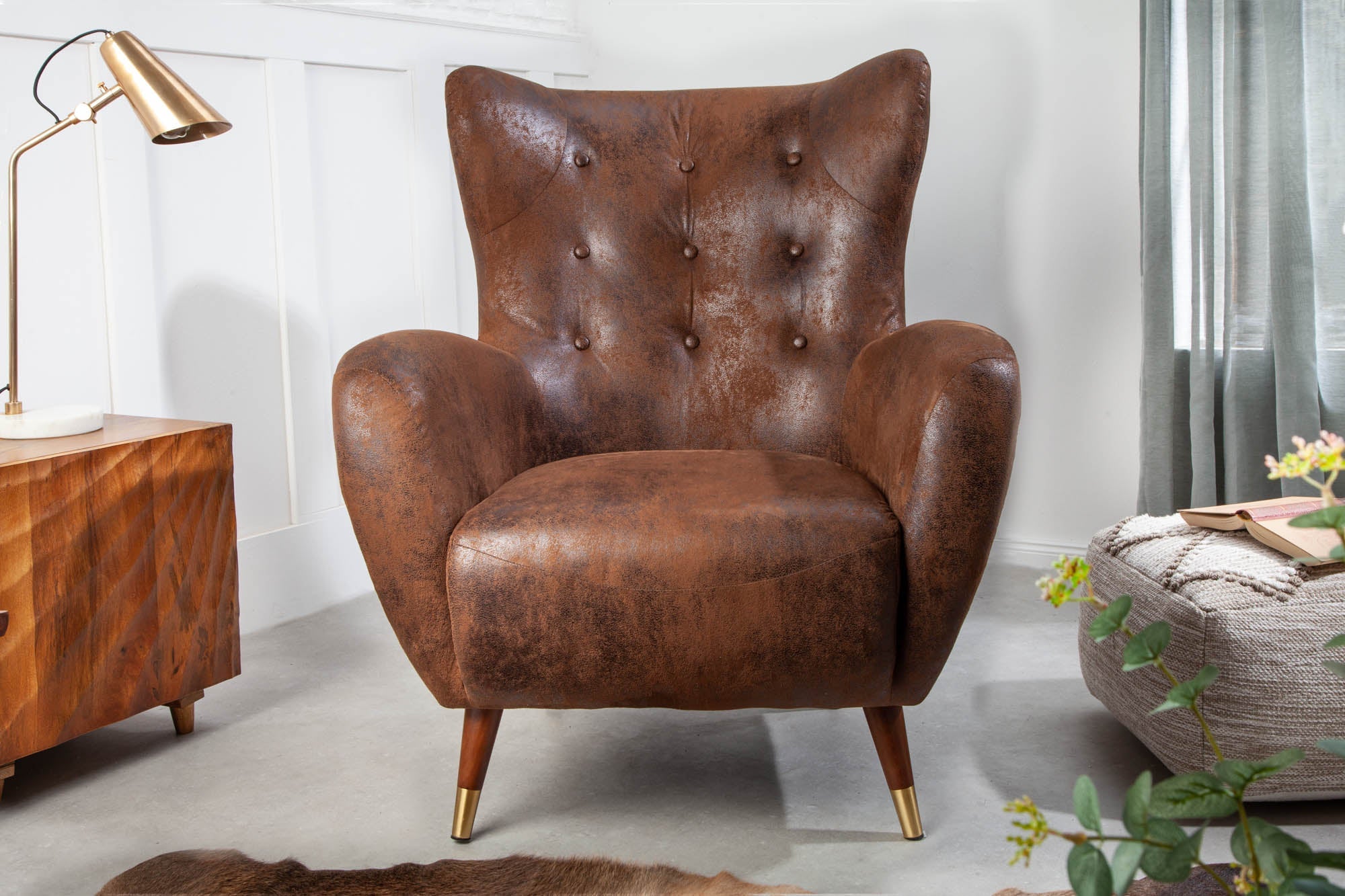 Invicta Scaun DON | Catifea, Argintiu | 88x106x90 cm