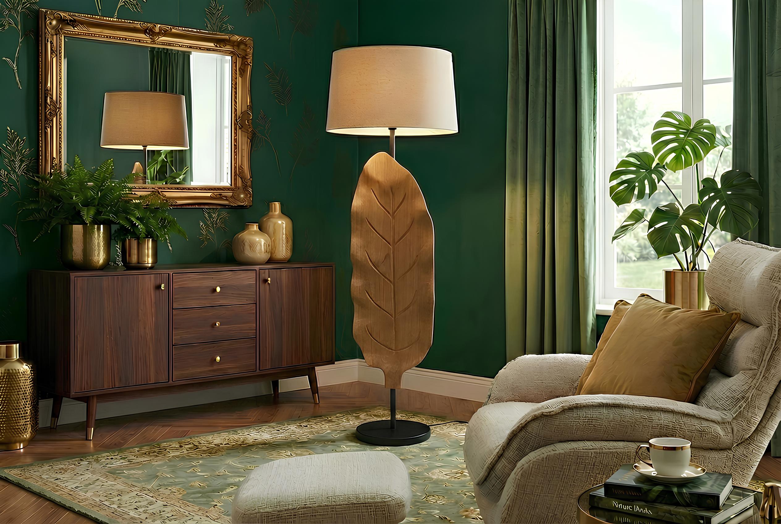 Invicta Lampadar LEAF - 130cm | Alb | 45x131x45 cm