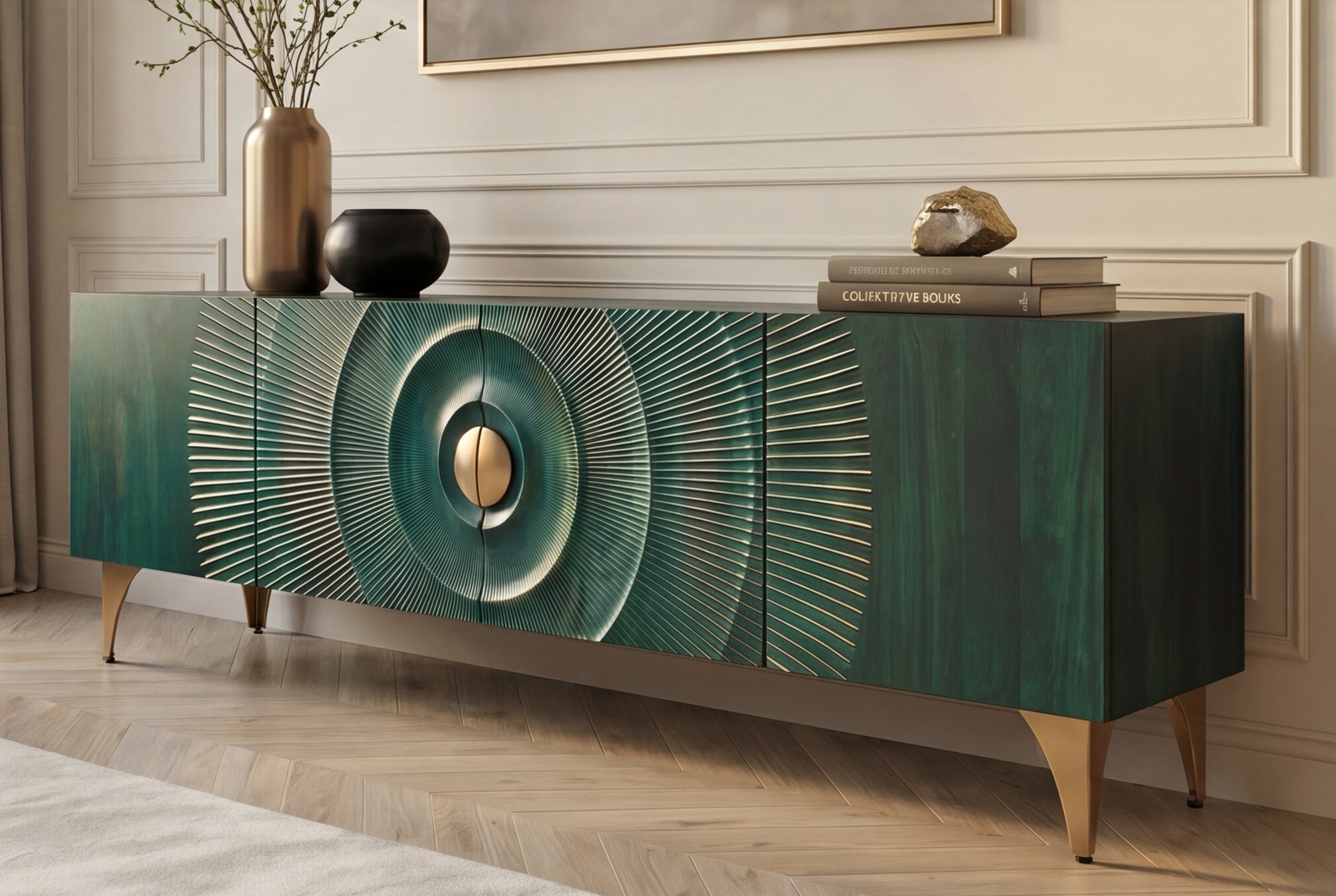 Invicta Comodă TV TV - 180cm | Mango, Auriu | 180x55x40 cm