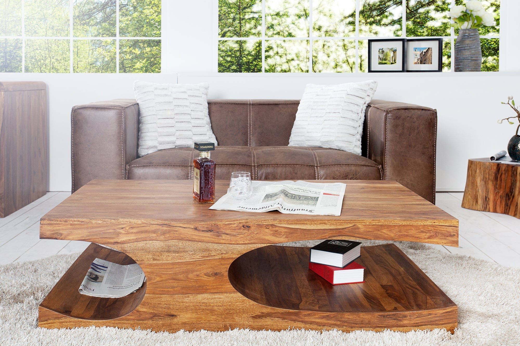 Invicta Masă cafea GOA - 120cm | Sheesham | 118x37x70 cm
