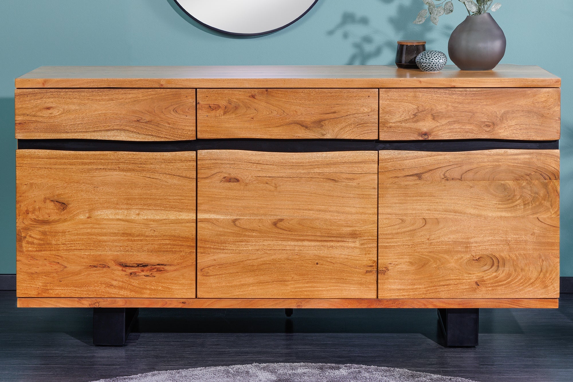 Invicta Comodă MAMMUT - 160cm | Acacia | 160x85x45 cm