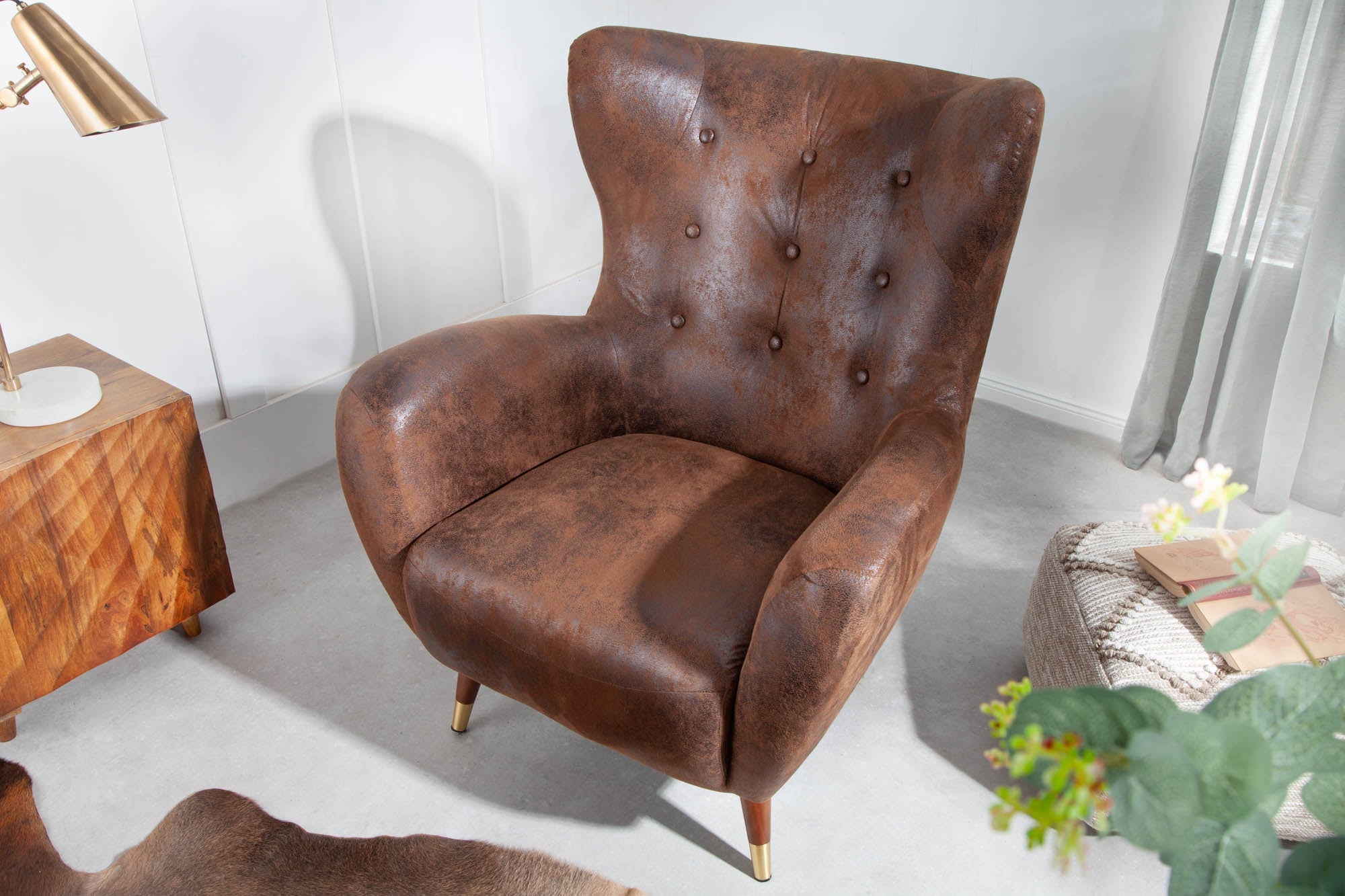 Invicta Scaun DON | Catifea, Argintiu | 88x106x90 cm