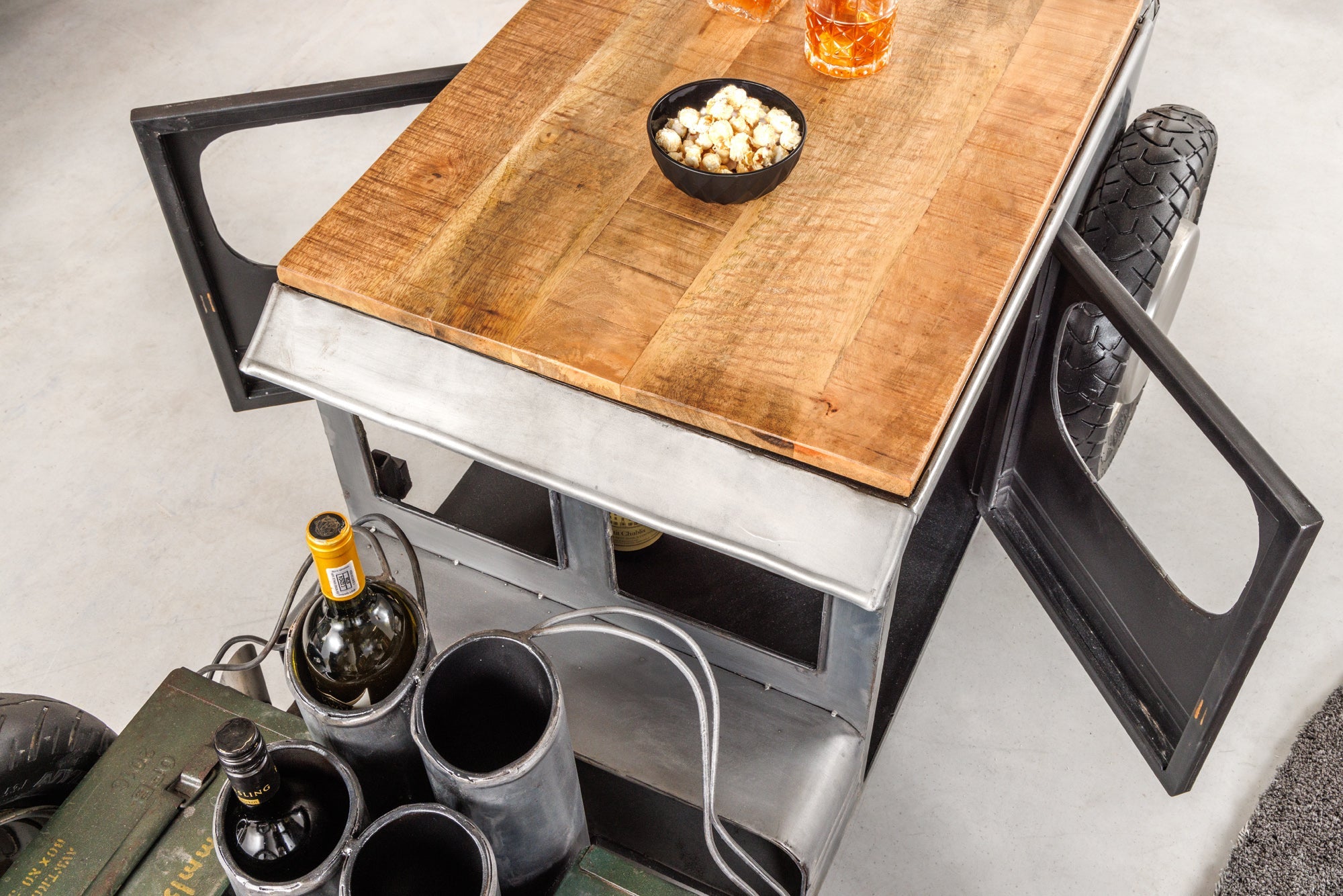 Invicta Masă cafea HOT ROD - 165cm | Mango | 165x56x73 cm