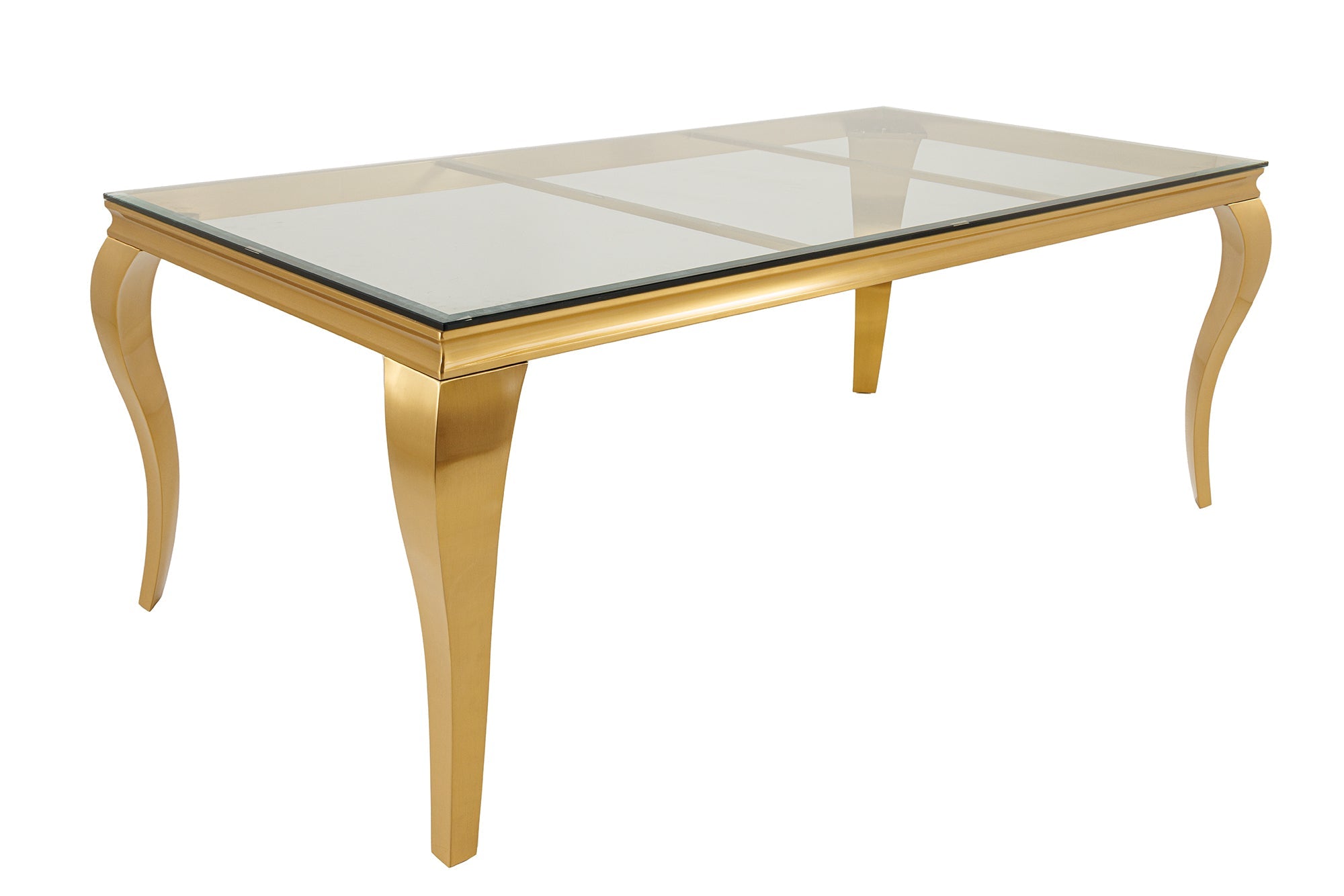 Invicta Masă dining MODERN BAROCK BARRACUDA - 200cm | Sticlă, Auriu