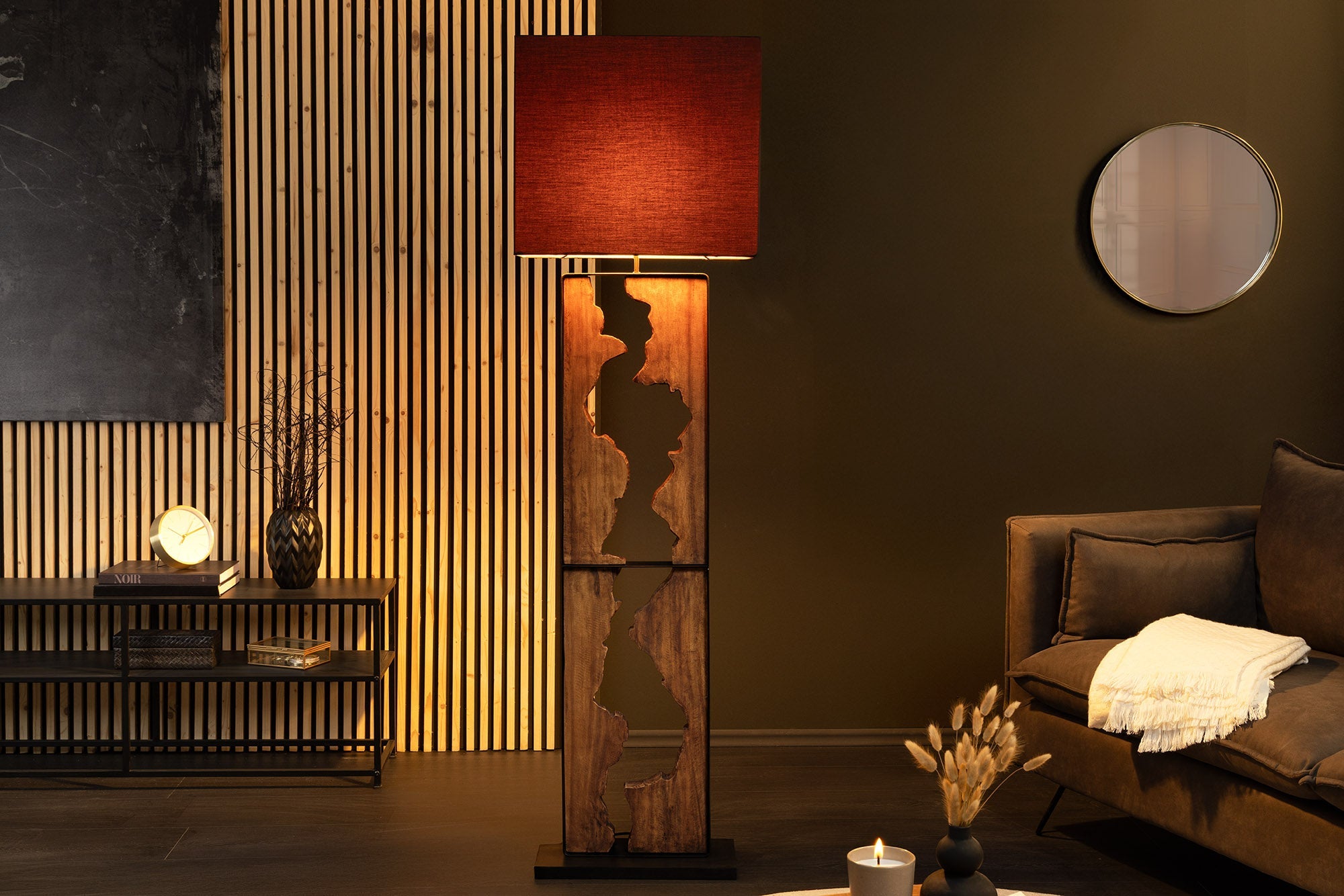 Invicta Lampadar DESIGNED BY NATURE - 165cm | Negru | 45x166x30 cm