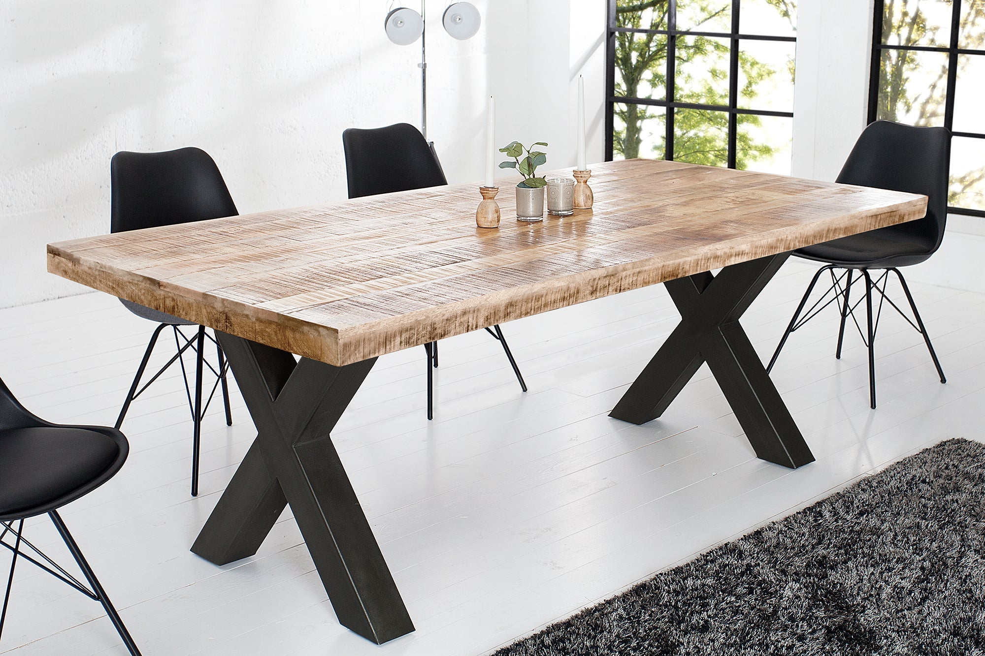 Invicta Masă dining IRON CRAFT - 200cm | Mango, Natural | 200x77x100 cm