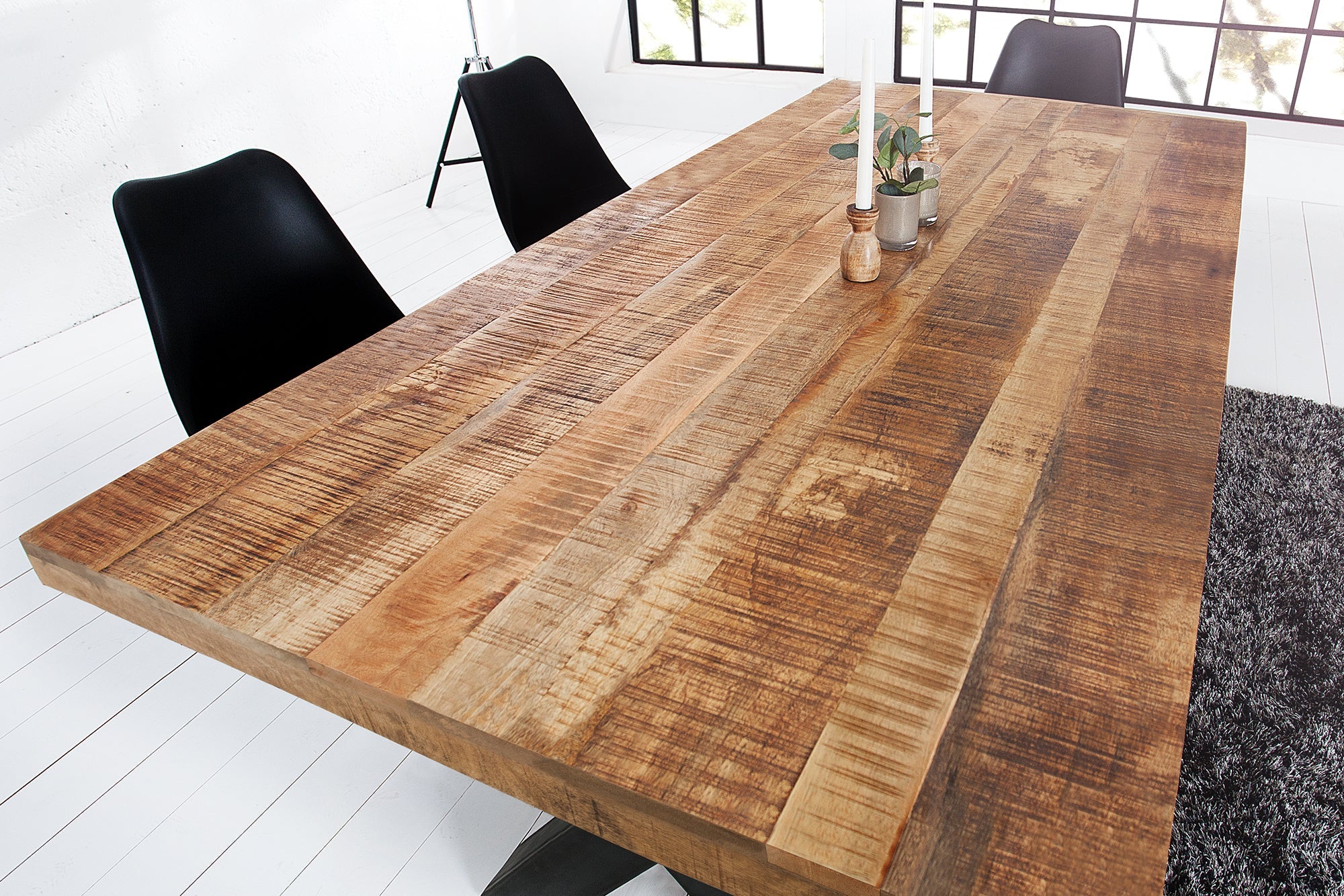 Invicta Masă dining IRON CRAFT - 200cm | Mango, Natural | 200x77x100 cm